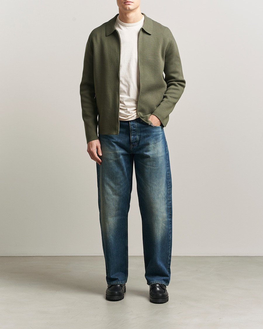 Homme | Pulls Et Tricots | Tiger of Sweden | Celyn Knitted Full Zip Kalamata Green