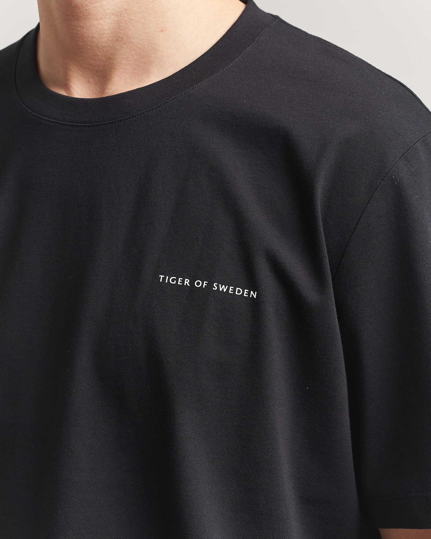 Heren | T-shirts | Tiger of Sweden | Pro Cotton Logo T-Shirt Black