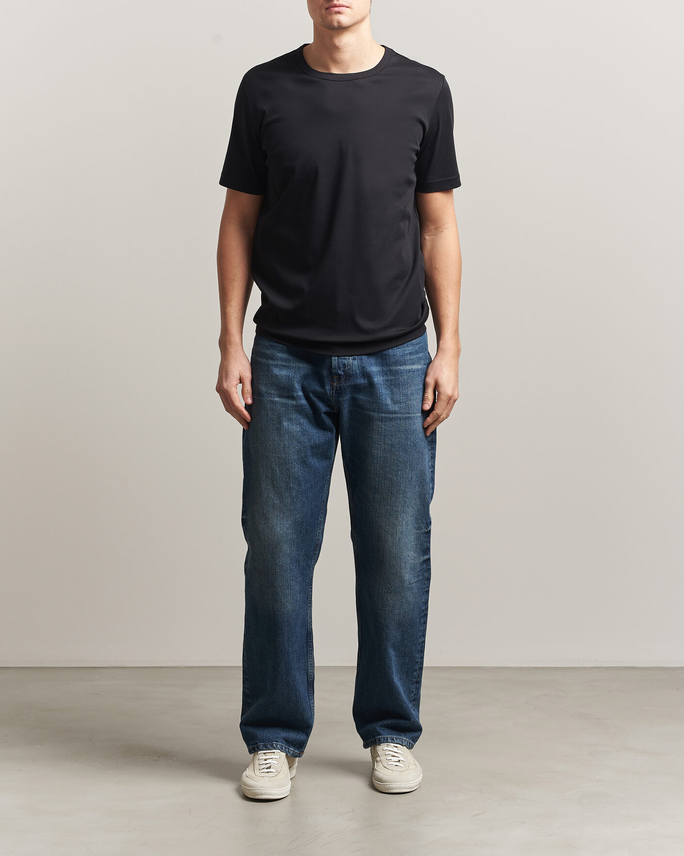 Homme | T-shirts | Tiger of Sweden | Olaf Mercerized Cotton T-Shirt Black