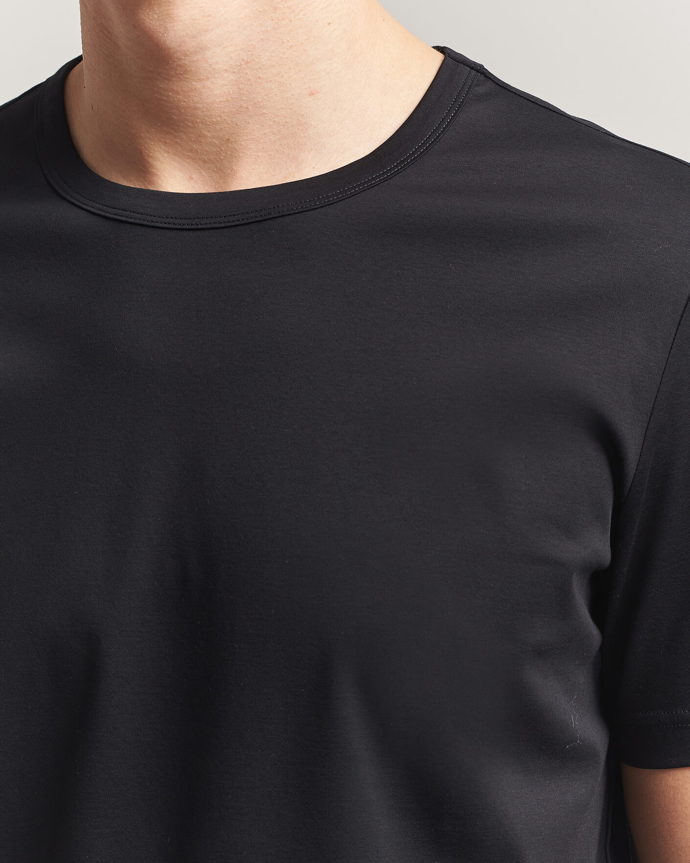 Homme | T-shirts | Tiger of Sweden | Olaf Mercerized Cotton T-Shirt Black