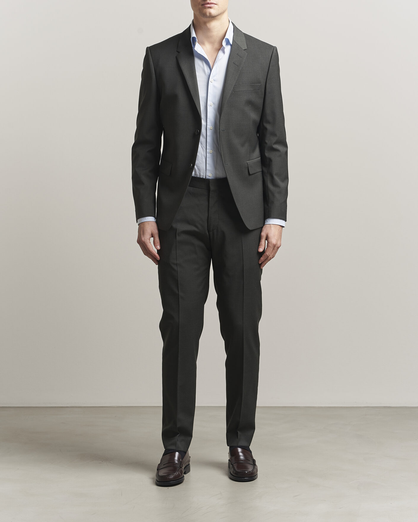 Heren | Blazers | Tiger of Sweden | Jamie Wool Travel Suit Blazer Olive Extreme