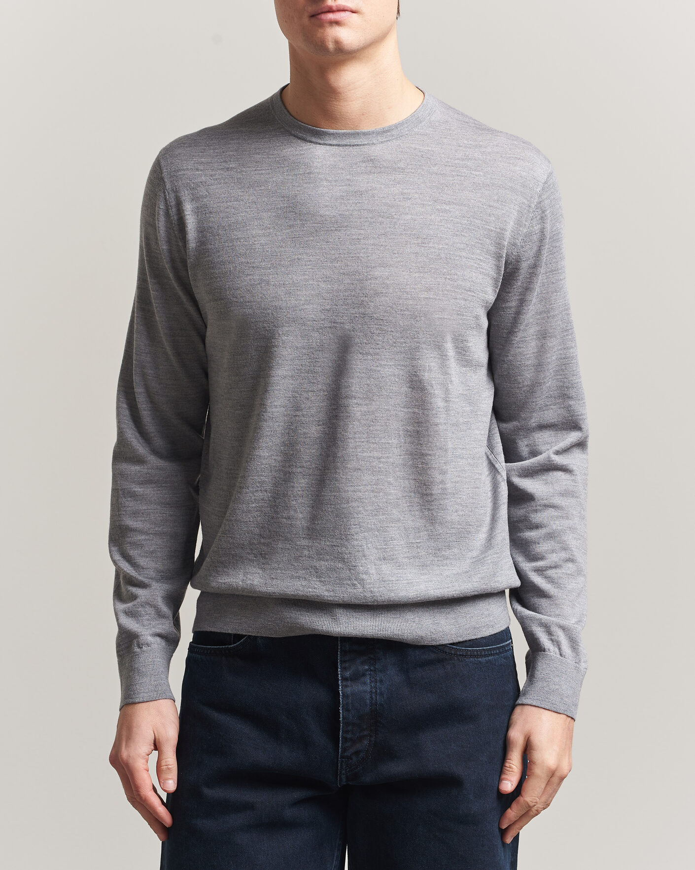 Homme | Pulls Et Tricots | Tiger of Sweden | Connor Crew Neck Pullover Grey Melange