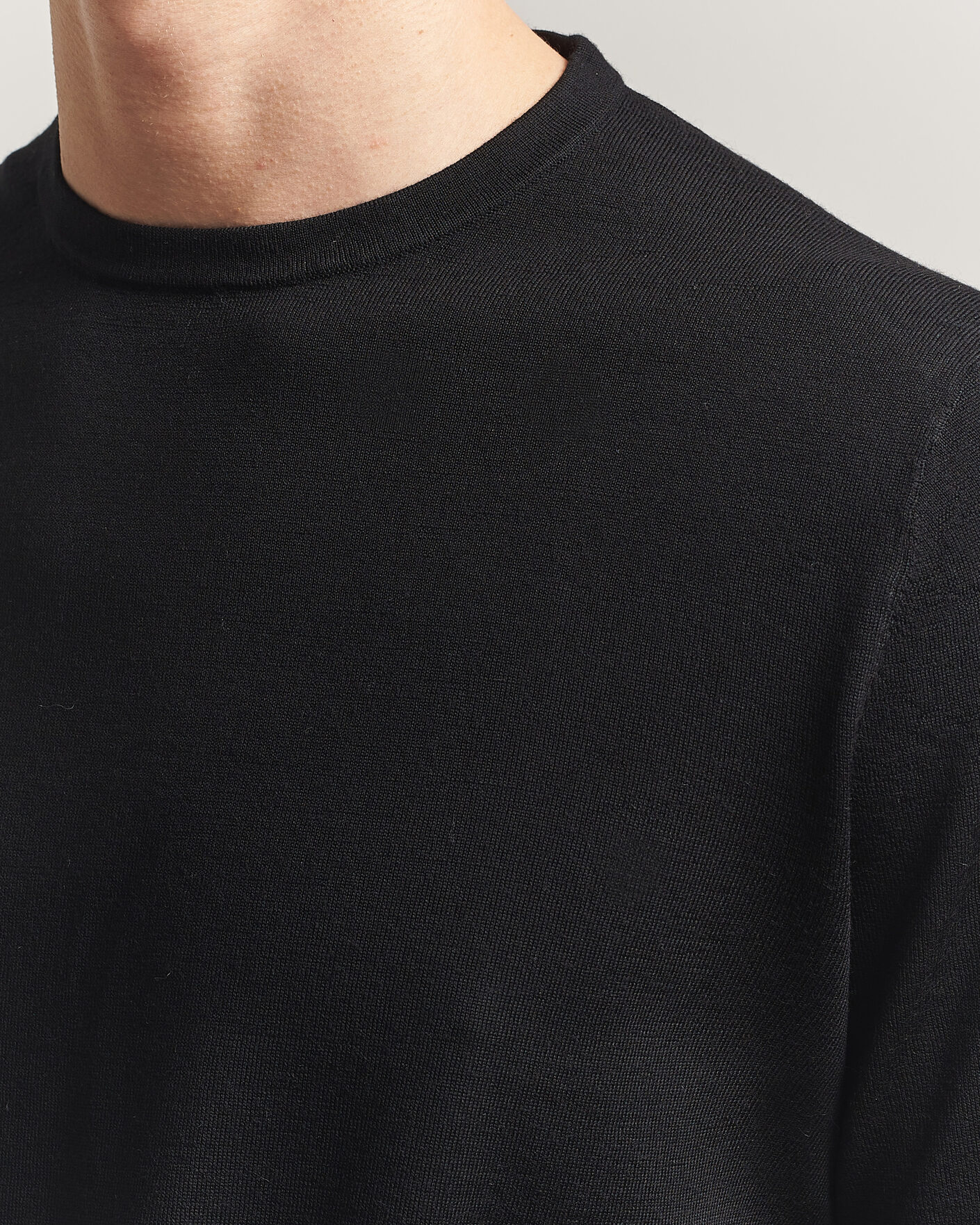 Homme | T-shirts | Tiger of Sweden | Connor Knitted Crew Neck T-Shirt Black