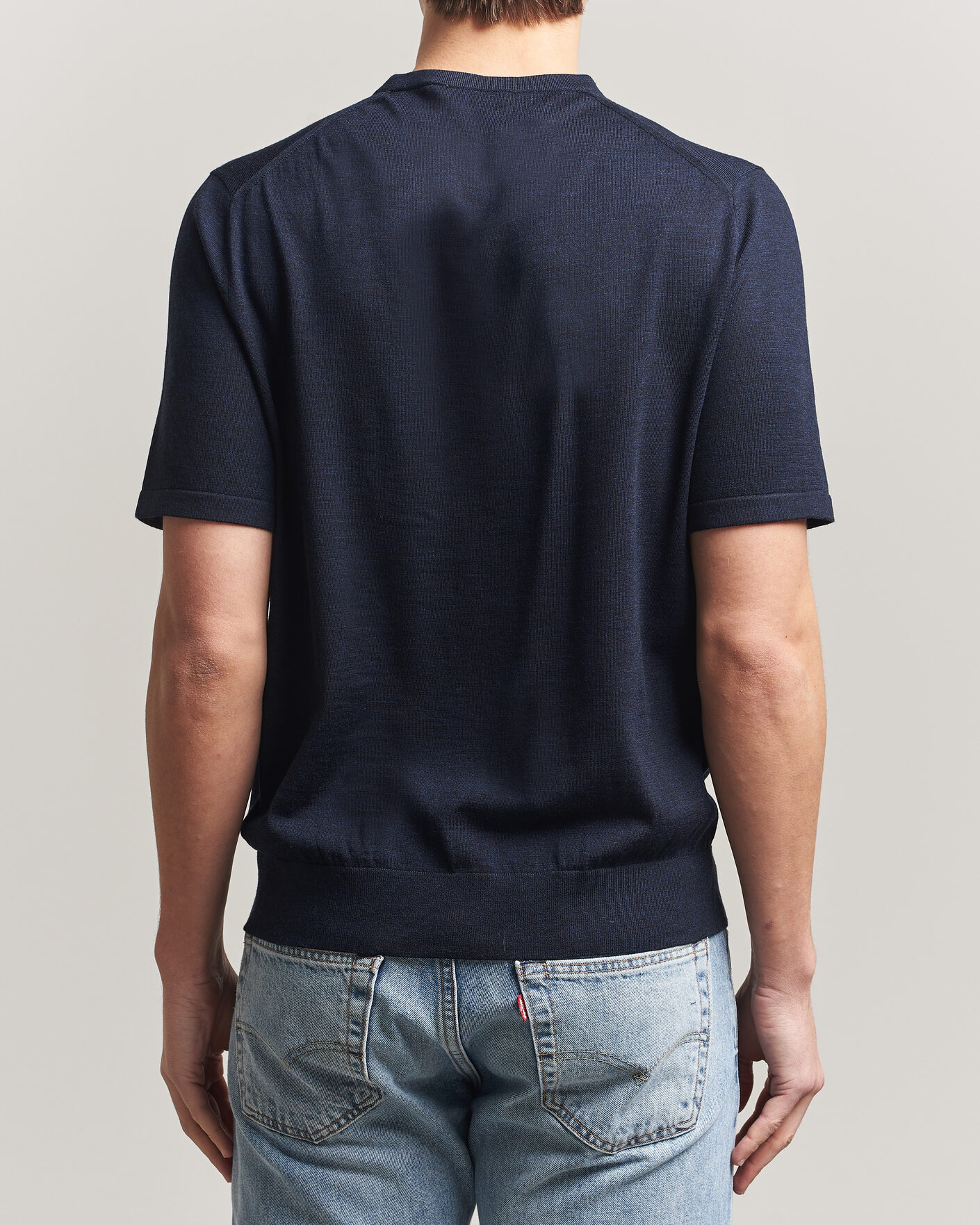 Homme | T-shirts | Tiger of Sweden | Connor Knitted Crew Neck T-Shirt Light Ink