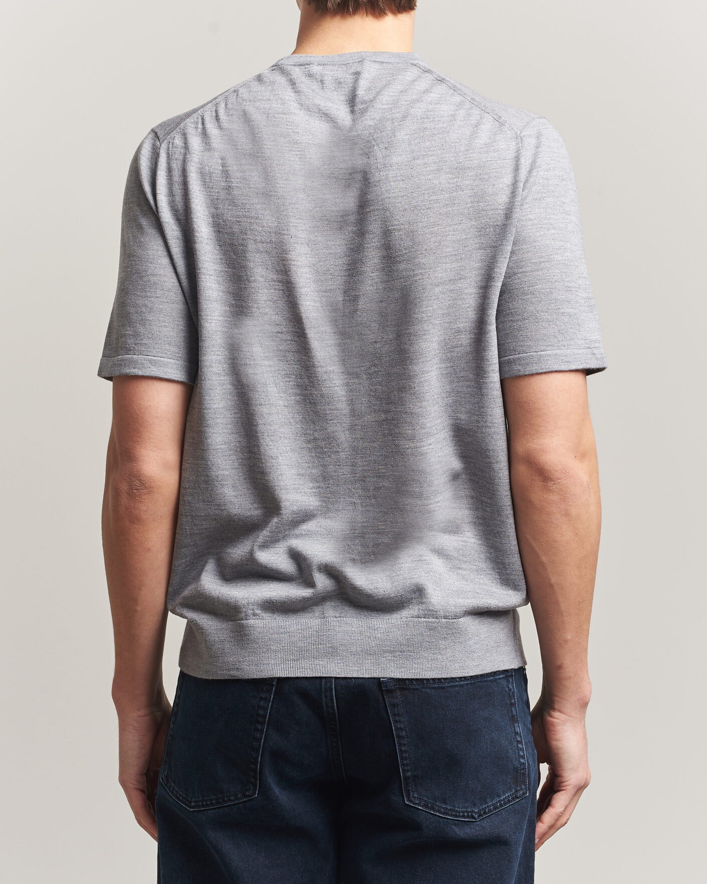 Homme | T-shirts | Tiger of Sweden | Connor Knitted Crew Neck T-Shirt Grey Melange