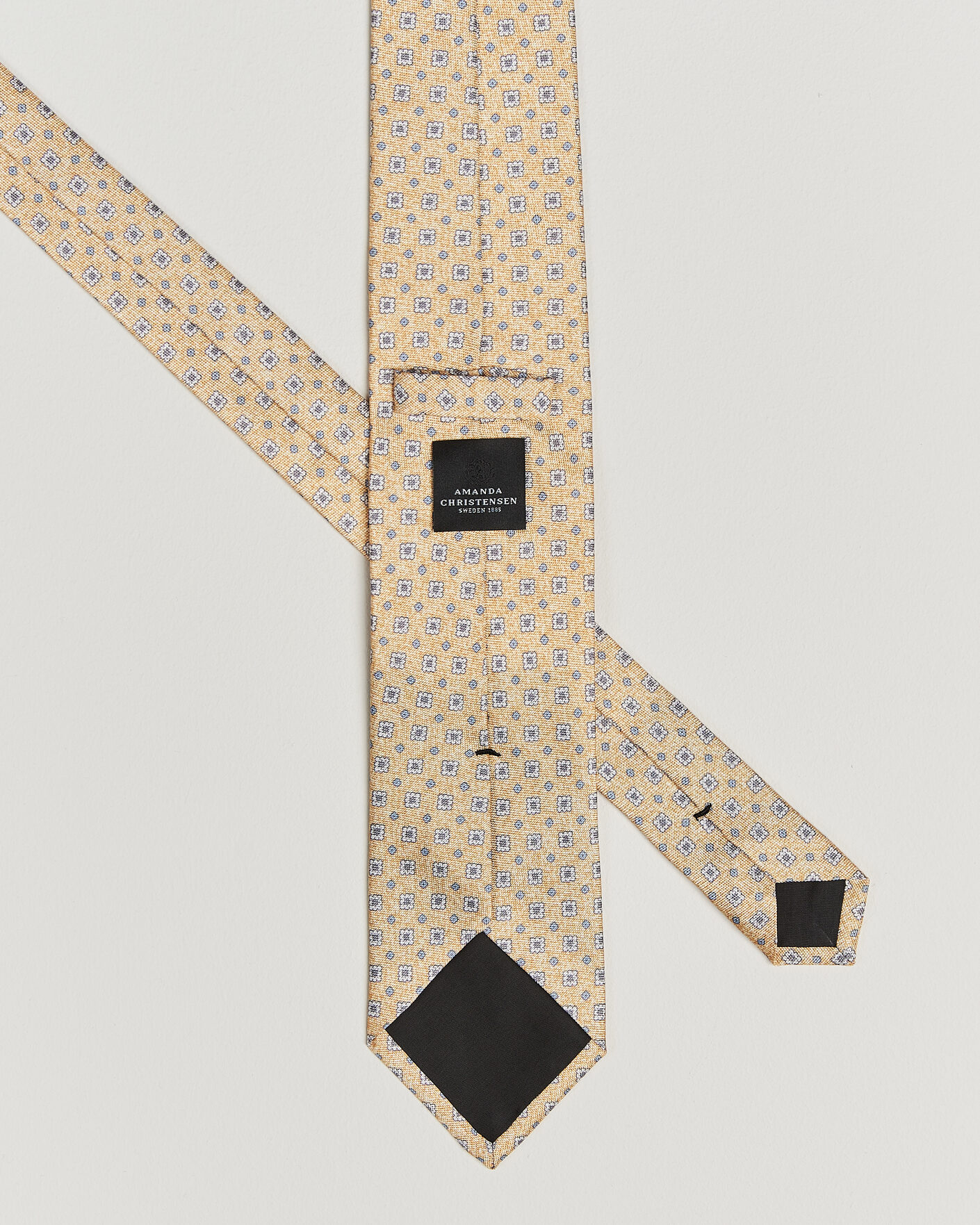 Heren | Stropdassen | Amanda Christensen | Silk Oxford 8cm Flower Tie Yellow