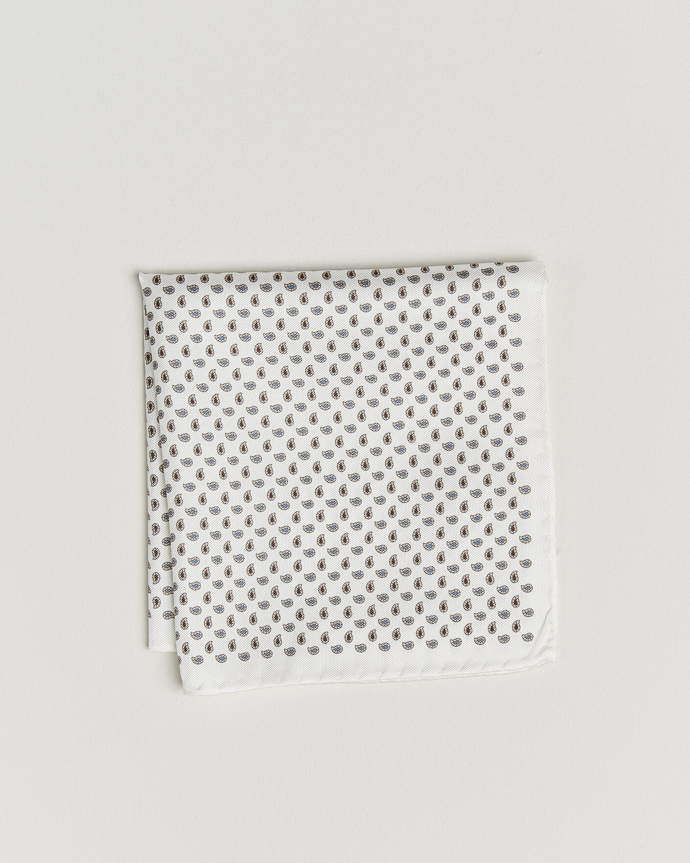 Homme | Pochettes De Costume | Amanda Christensen | Silk Oxford Pocket Square White
