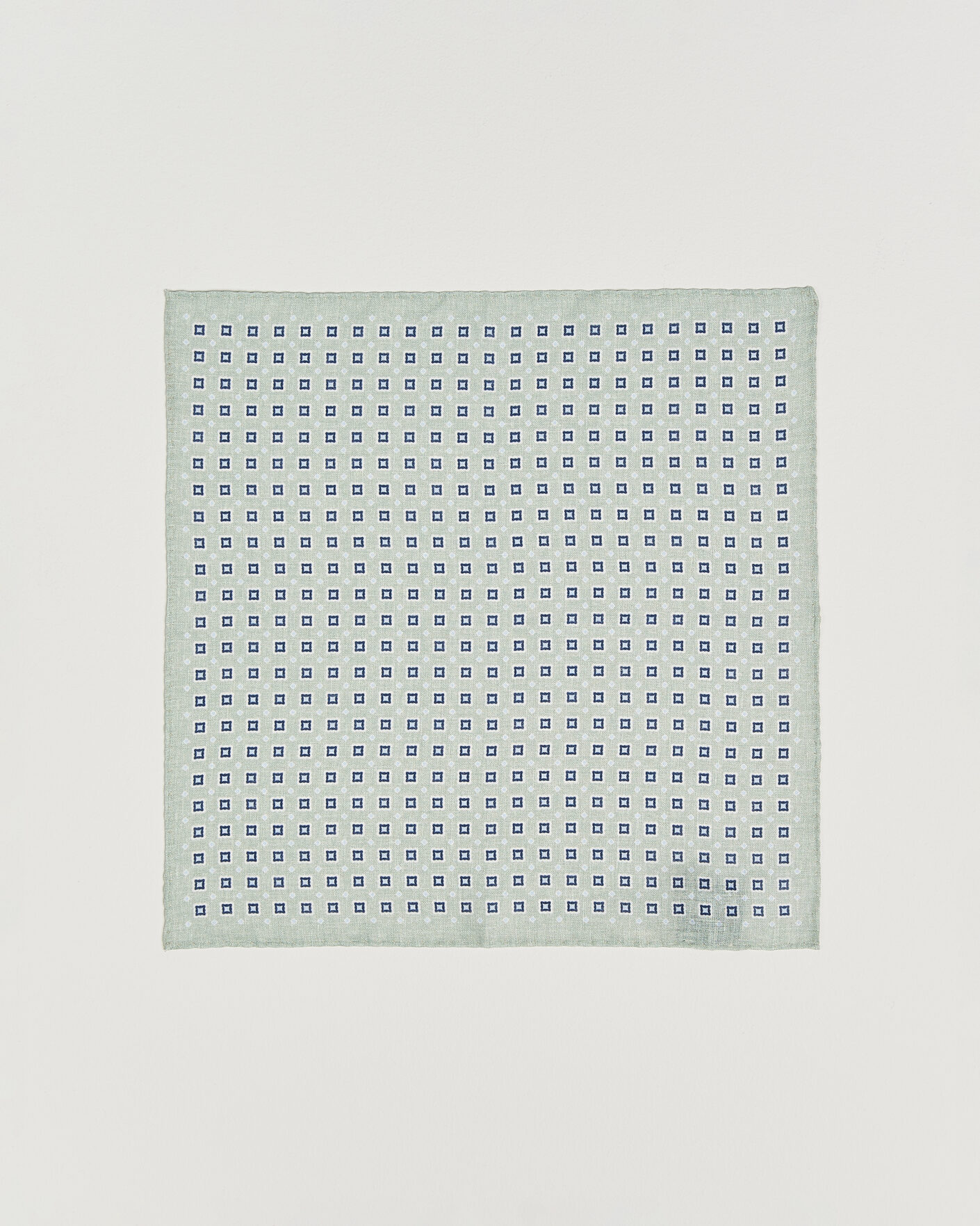 Heren | Pochets | Amanda Christensen | Linen Medallion Pocket Square Green