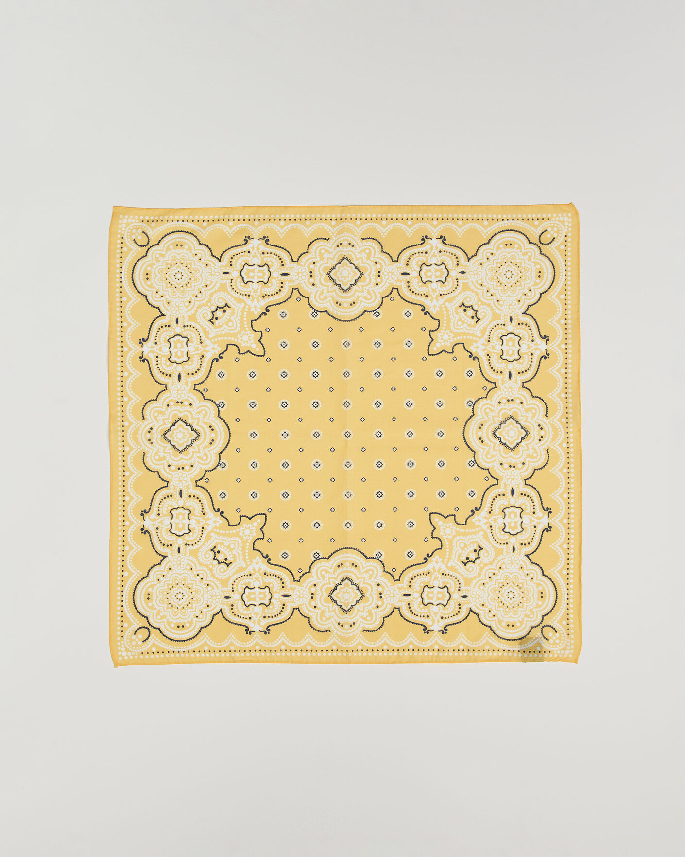 Homme | Écharpes | Amanda Christensen | Cotton Voilé Medallion Bandana Yellow