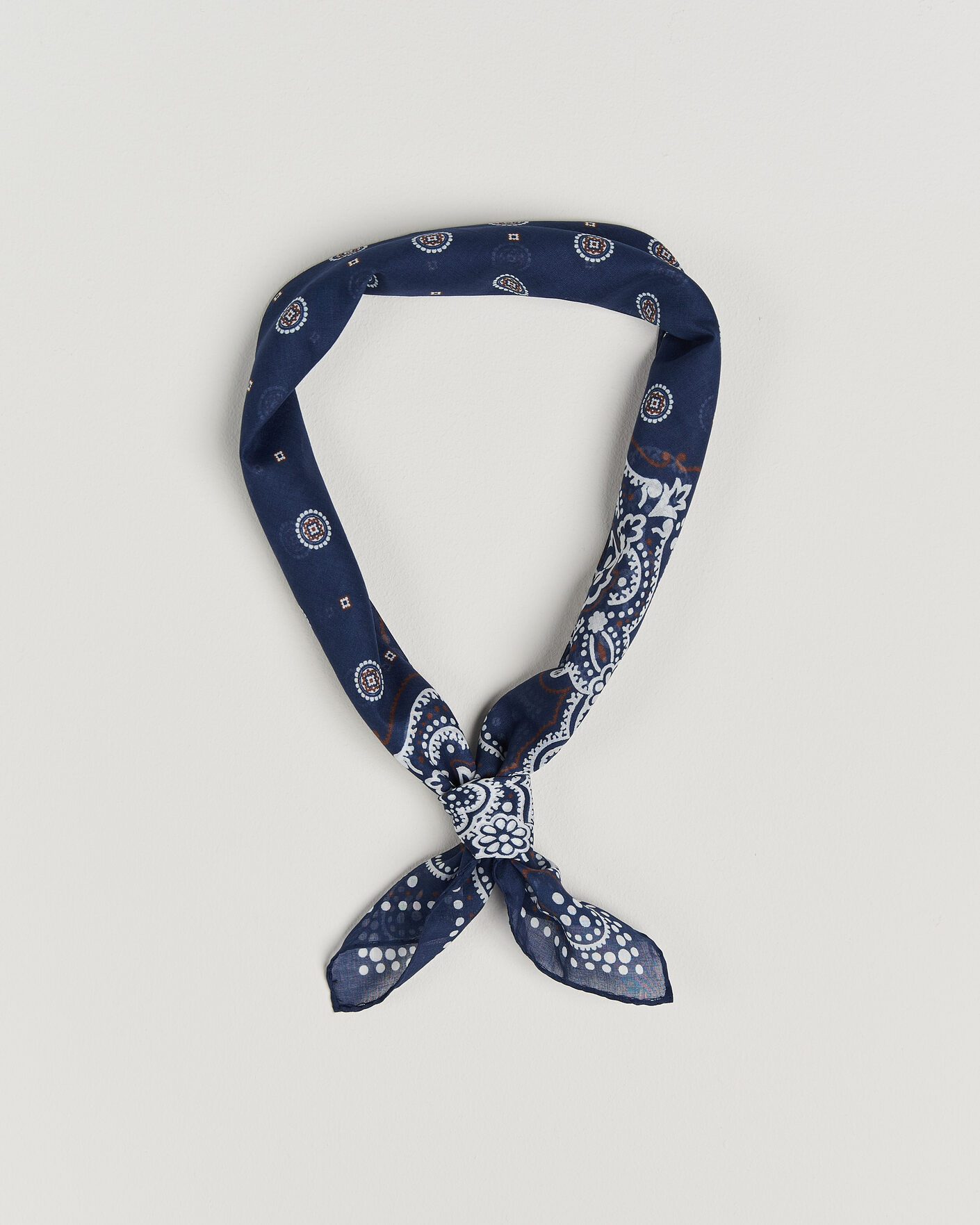 Homme | Écharpes | Amanda Christensen | Cotton Voilé Medallion Bandana Navy