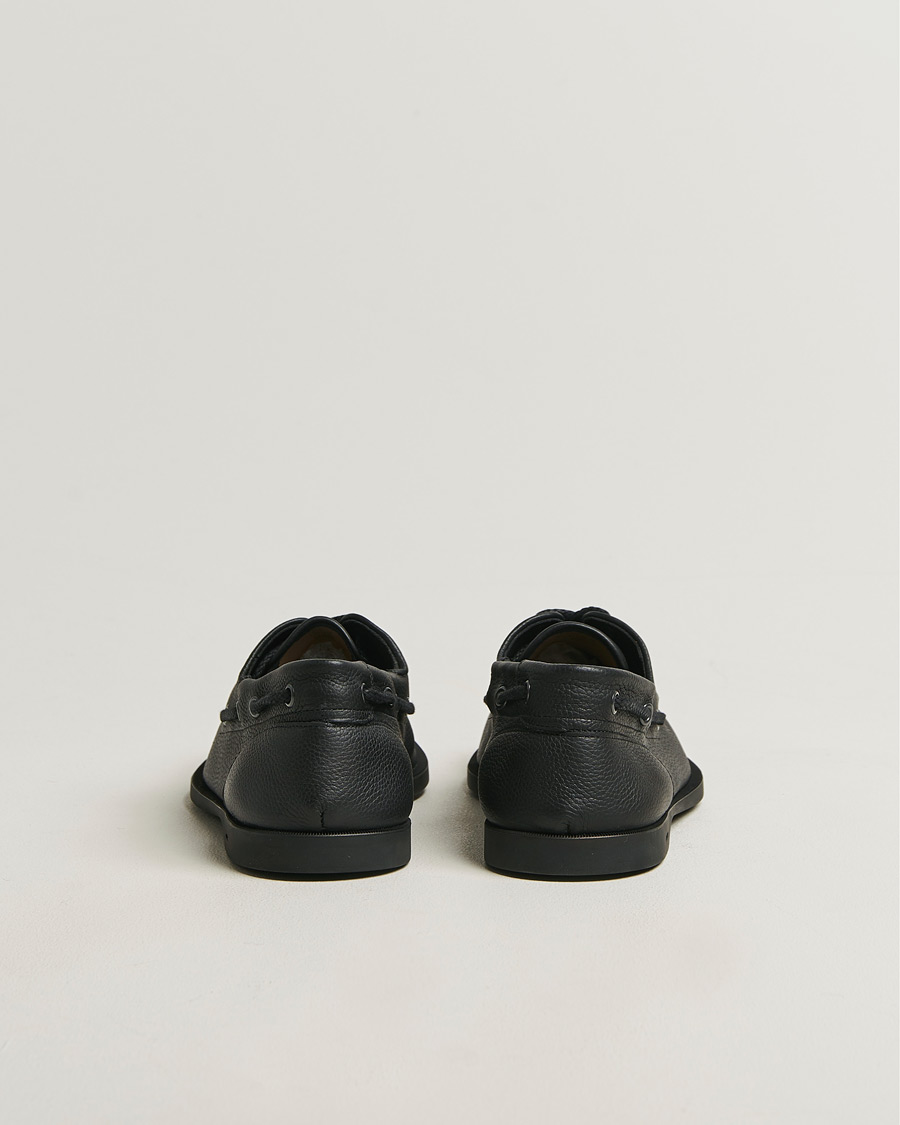 Heren | Bootschoenen | John Lobb | Foil Boat Shoes Black Grain