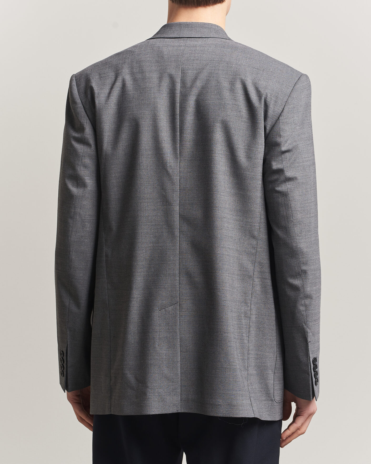 Heren | Blazers | Filippa K | Michael Wool Pinstriped Double Breasted Blazer Mid Grey
