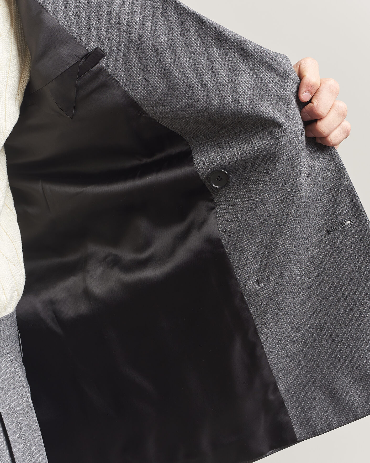 Heren | Blazers | Filippa K | Michael Wool Pinstriped Double Breasted Blazer Mid Grey