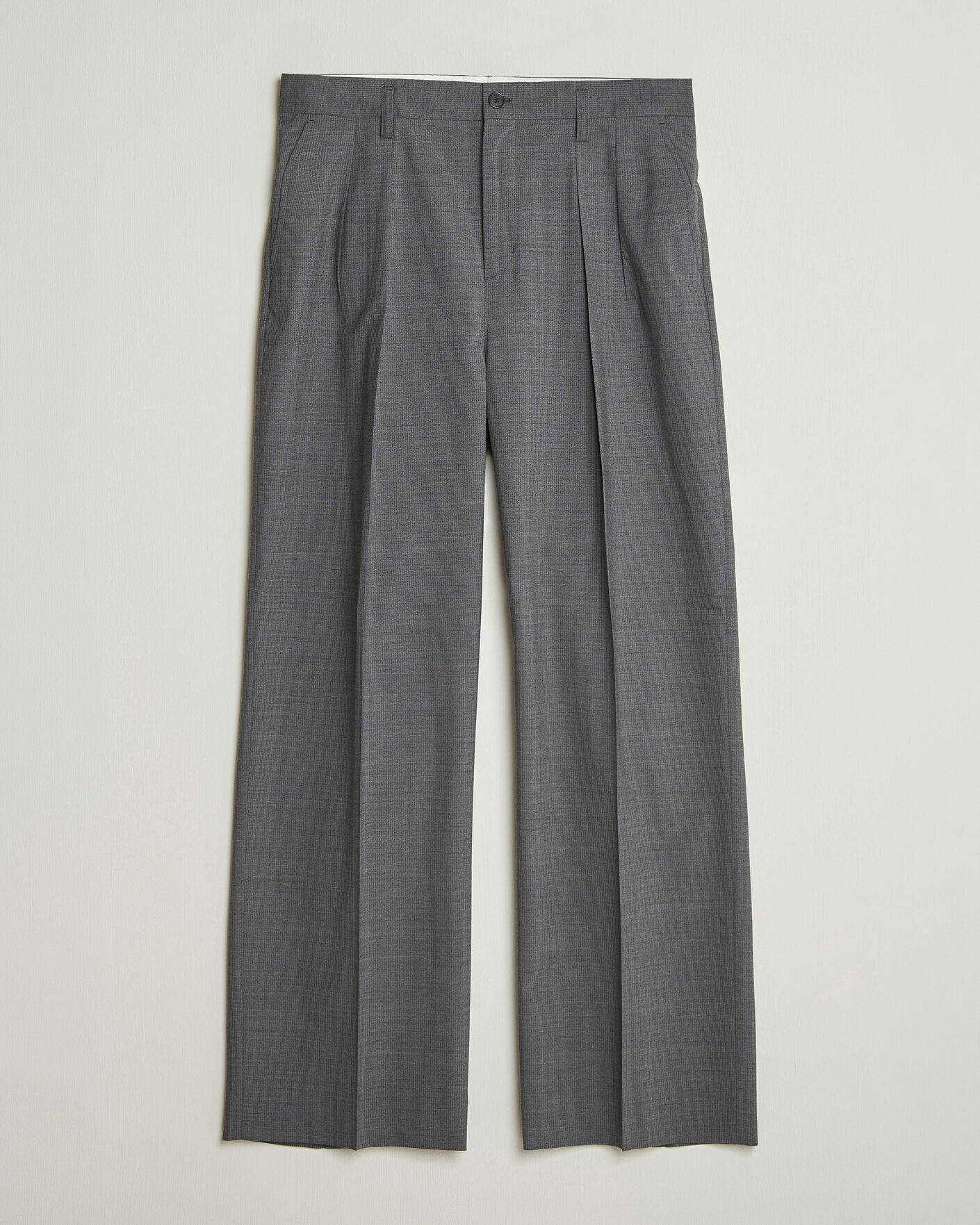  |  | Filippa K | Milo Wide Wool Pinstriped Trousers Mid Grey
