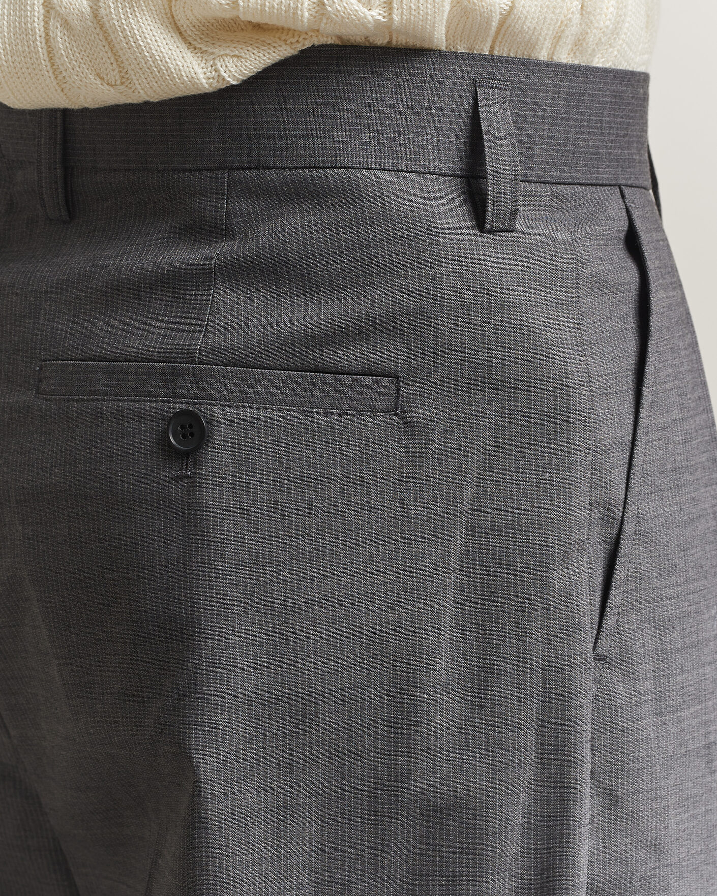 Heren | Broeken | Filippa K | Milo Wide Wool Pinstriped Trousers Mid Grey