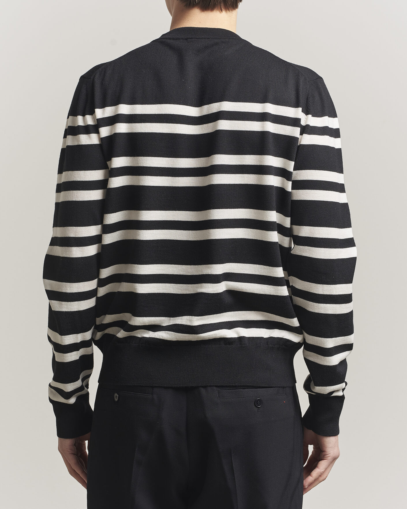 Homme | Pulls Et Tricots | Filippa K | Merino Knitted Striped Sweater Black/White
