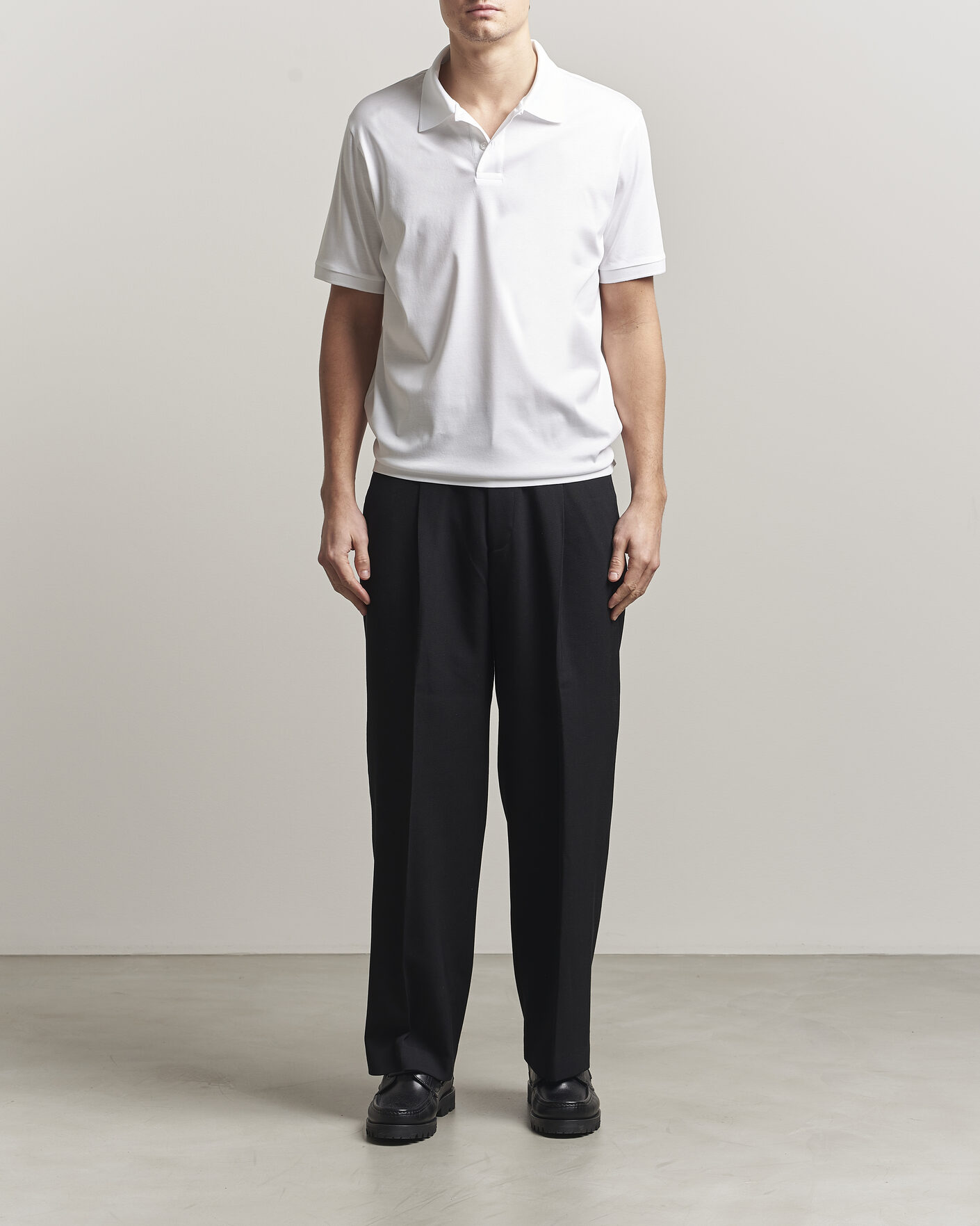 Heren | Polo's | Filippa K | Technical Cotton Polo White