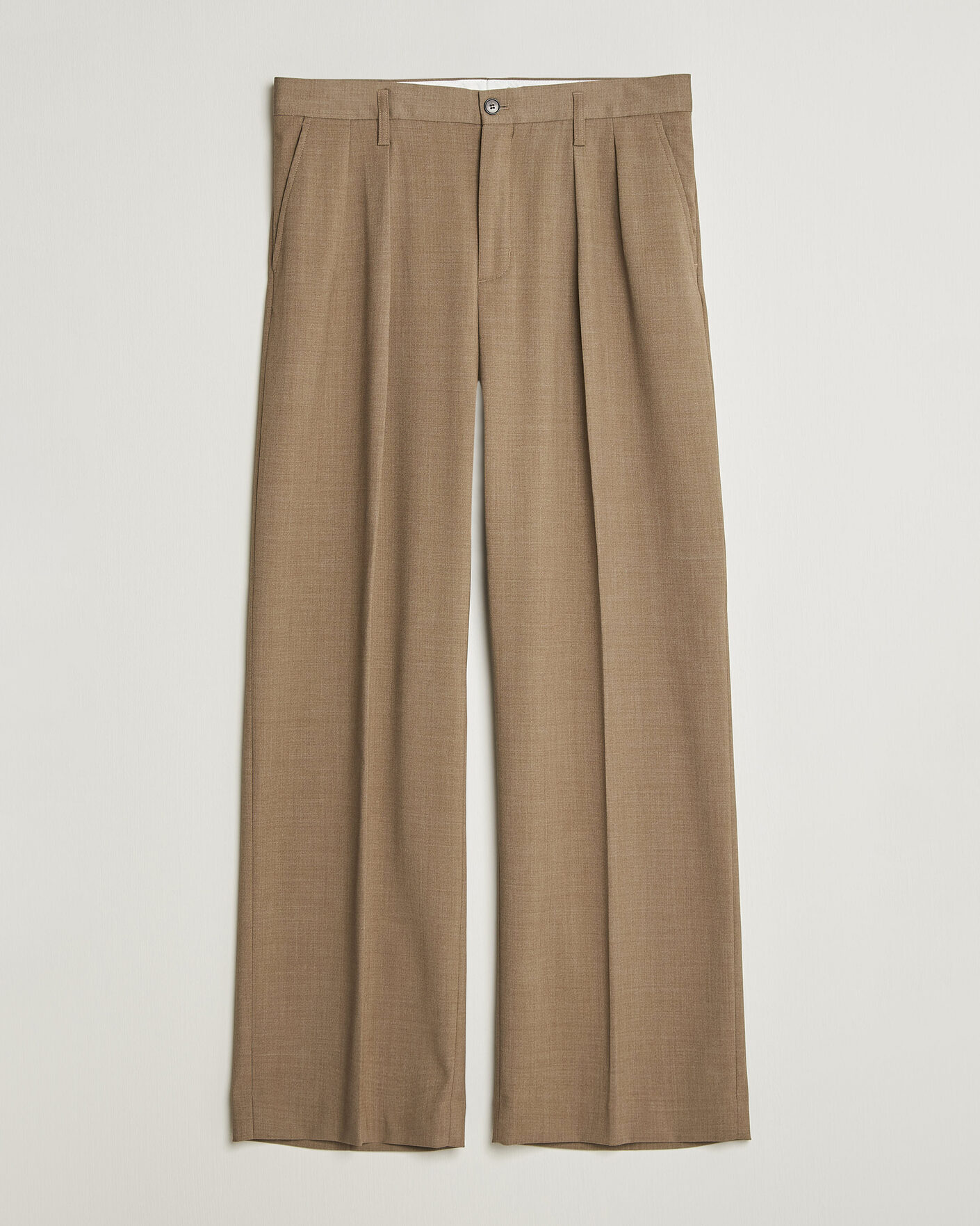 Homme | Pantalons | Filippa K | Milo Wide Wool Trousers Light Driftwood