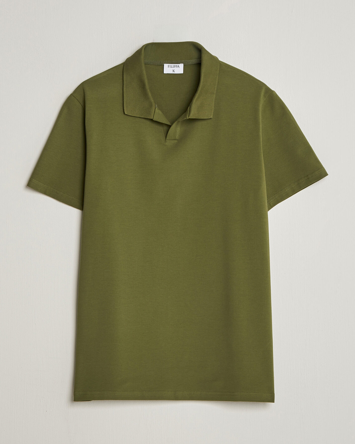 Heren | Polo's | Filippa K | Soft Lycra Polo T-Shirt Laurel Green