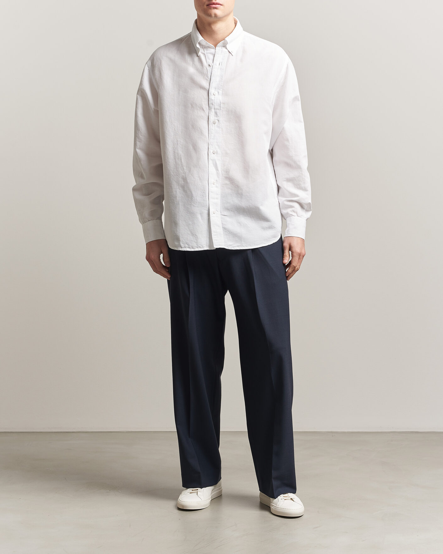 Homme | Chemises | Filippa K | Relaxed Cotton/Linen Shirt White