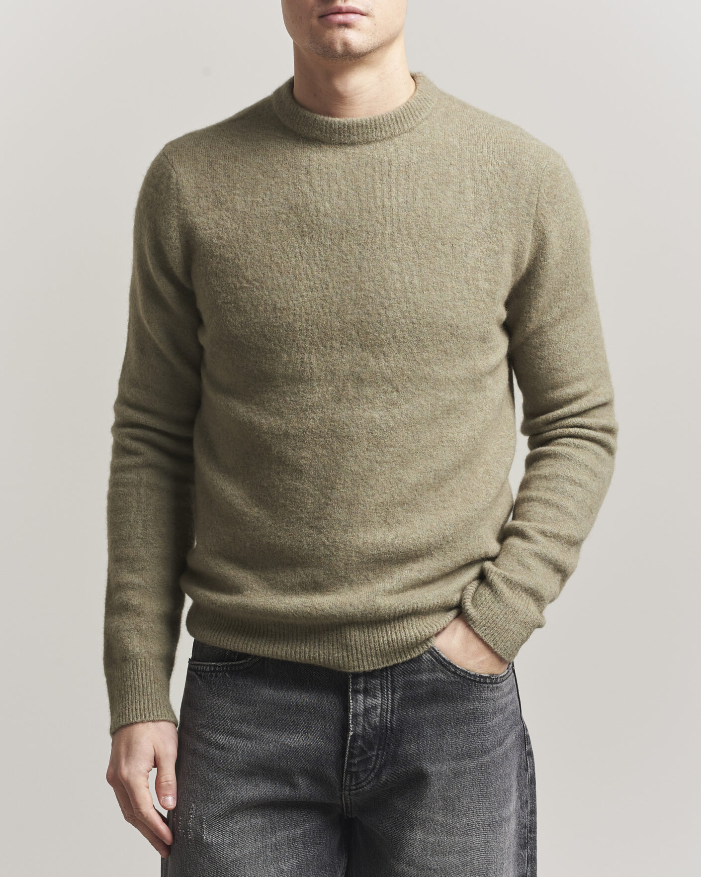 Heren | Truien | Filippa K | Yak Knitted Sweater Light Green