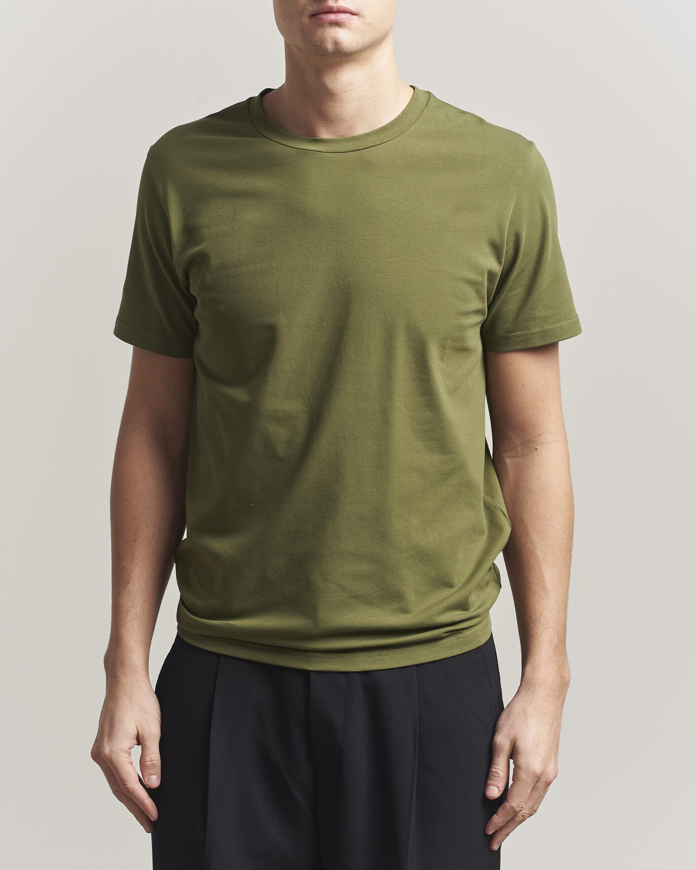 Heren | T-shirts | Filippa K | Soft Lycra T-Shirt Laurel Green