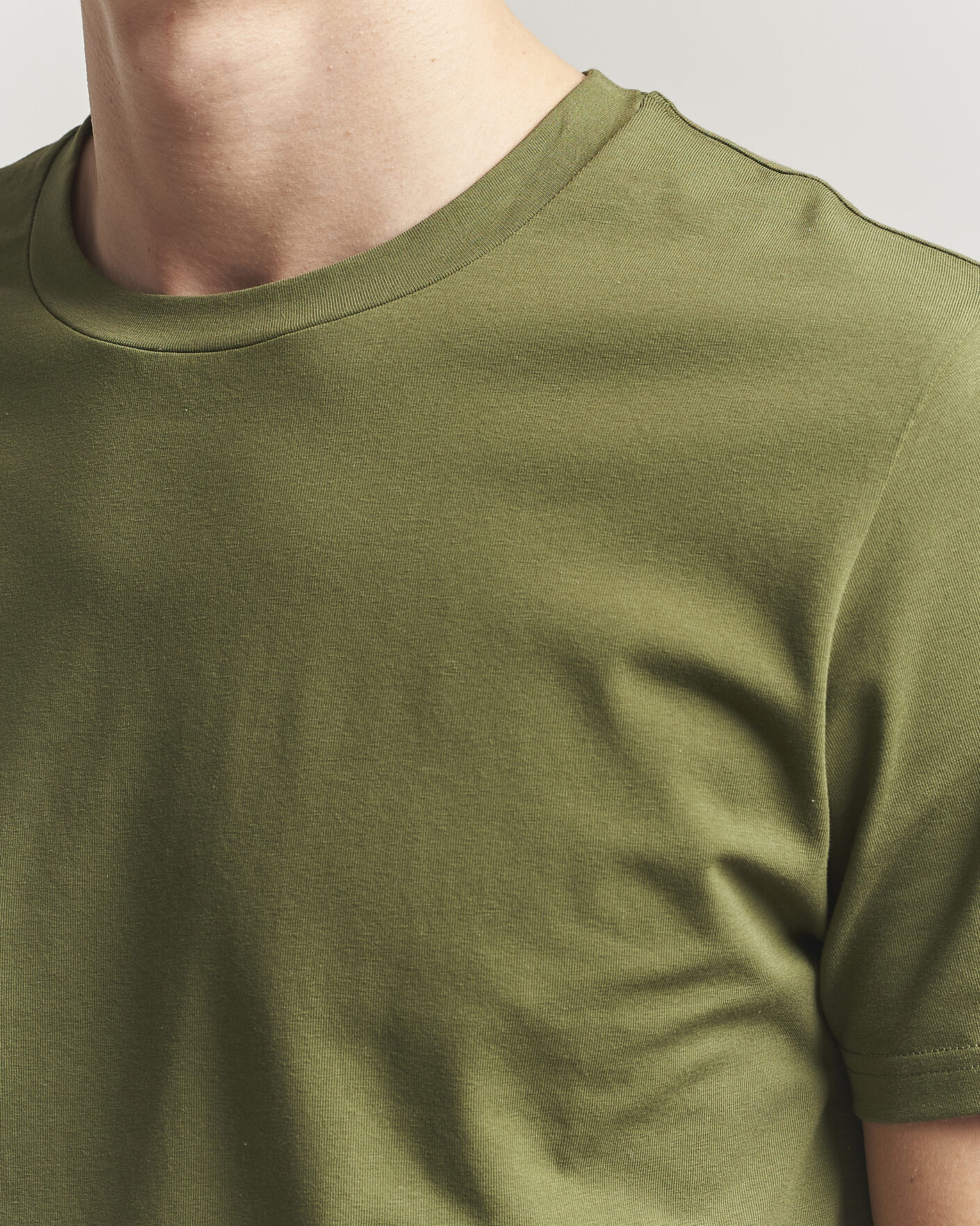 Heren | T-shirts | Filippa K | Soft Lycra T-Shirt Laurel Green