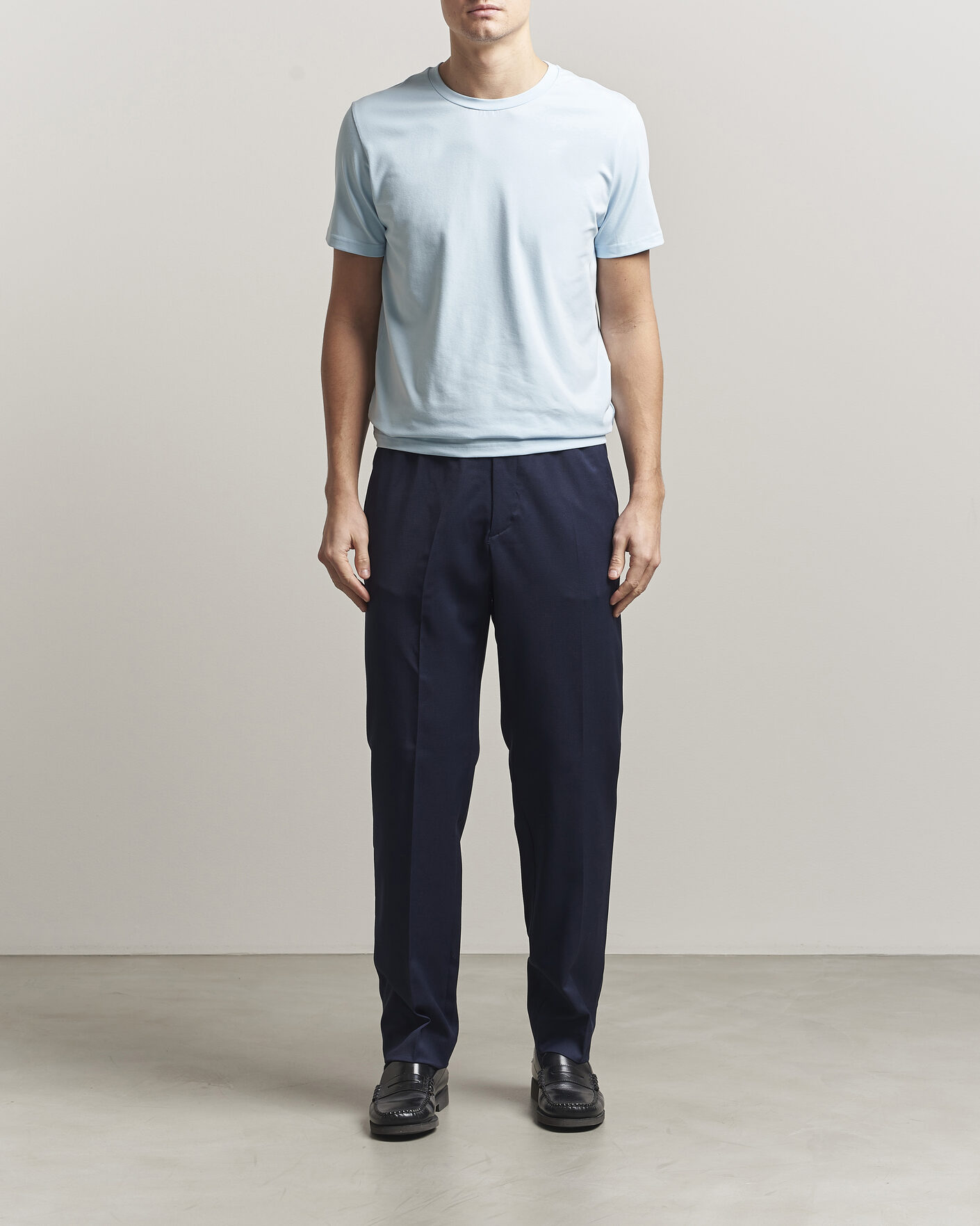 Heren | T-shirts | Filippa K | Soft Lycra T-Shirt Frost Blue