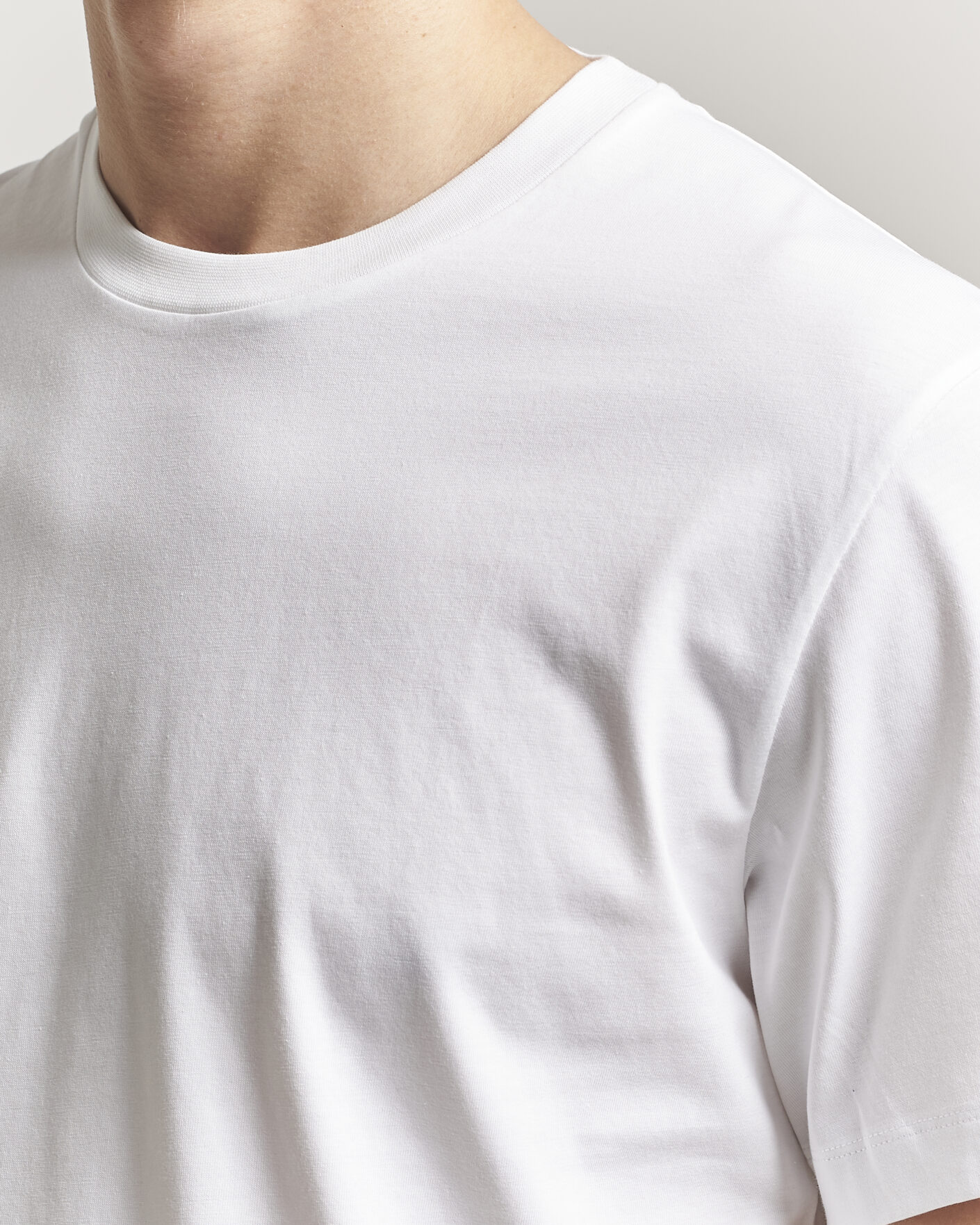 Homme | T-shirts | Filippa K | Filip Crew Neck T-Shirt White