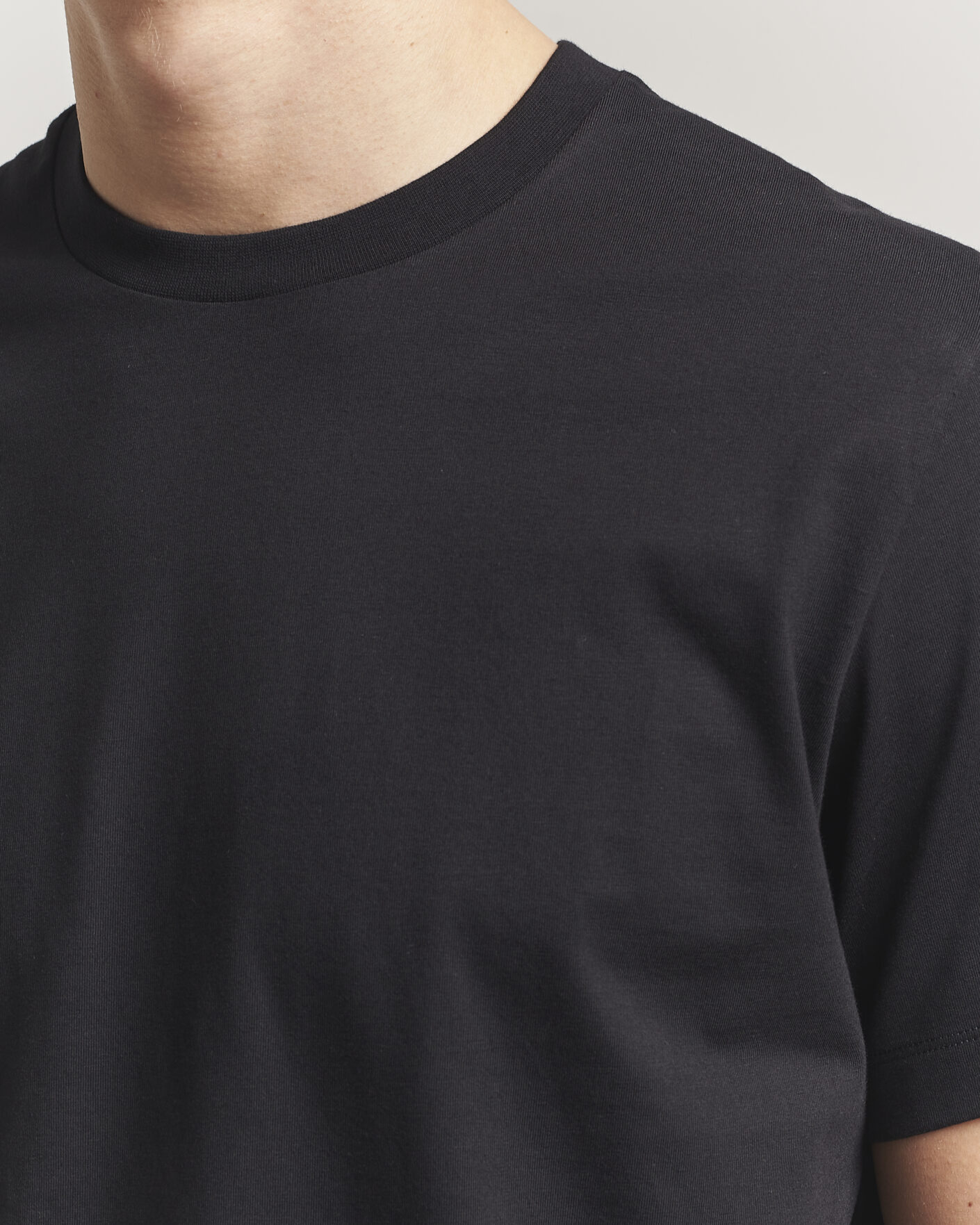 Heren | T-shirts | Filippa K | Filip Crew Neck T-Shirt Black