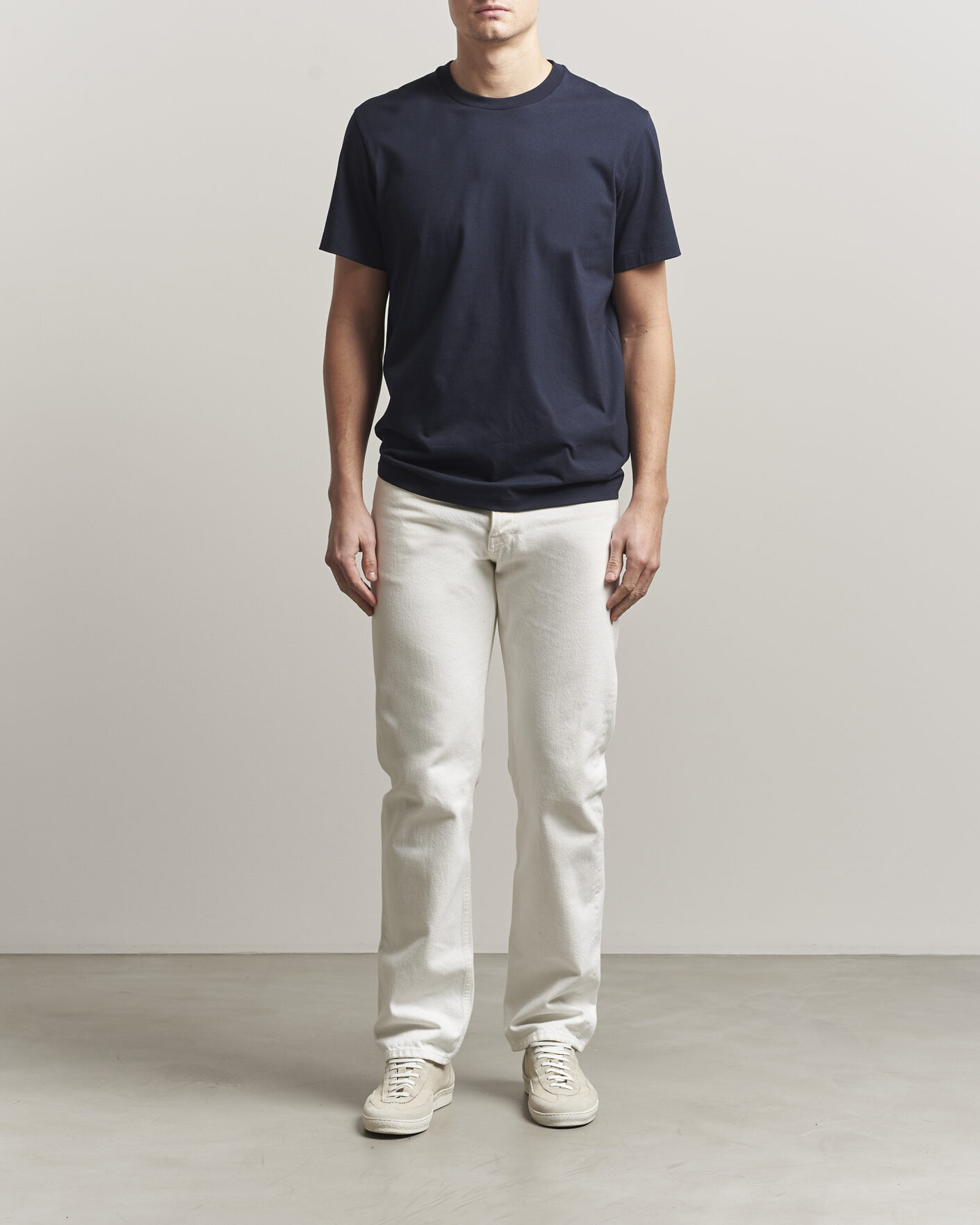 Heren | T-shirts | Filippa K | Filip Crew Neck T-Shirt Navy