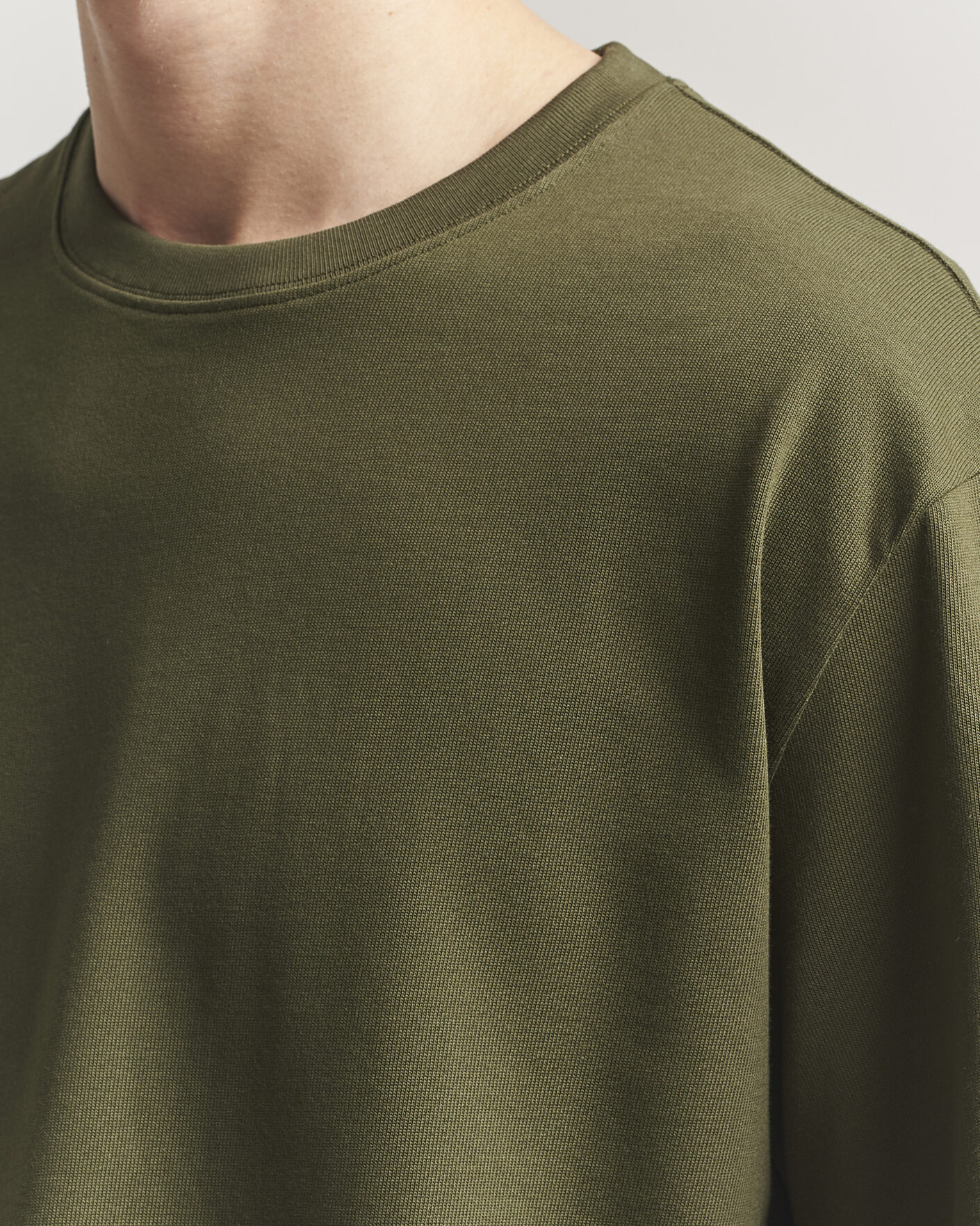 Heren | T-shirts | Filippa K | Heavy Cotton Crew Neck T-Shirt Midnight Green