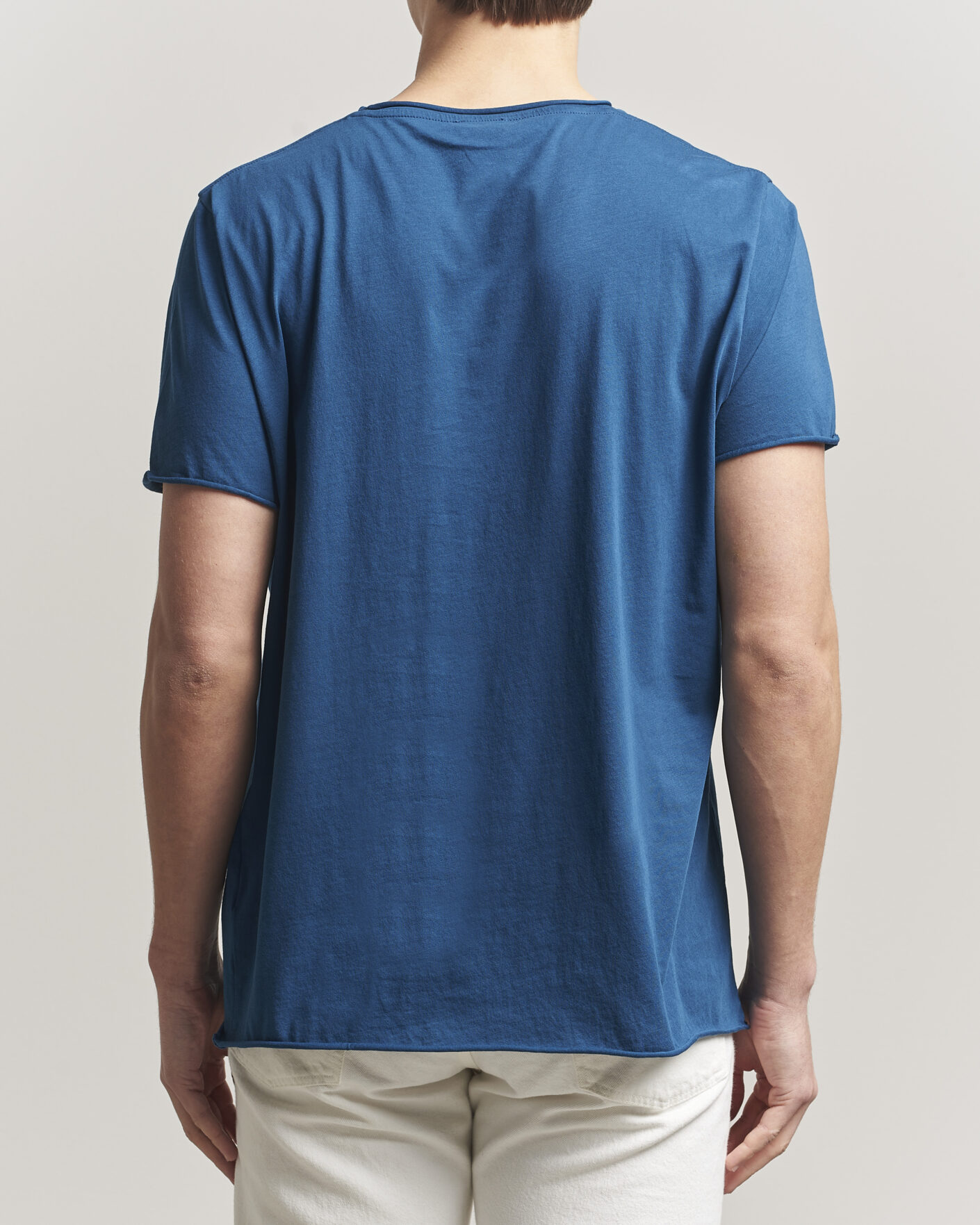 Heren | T-shirts | Filippa K | Roll Neck Crew Neck T-Shirt Night Teal