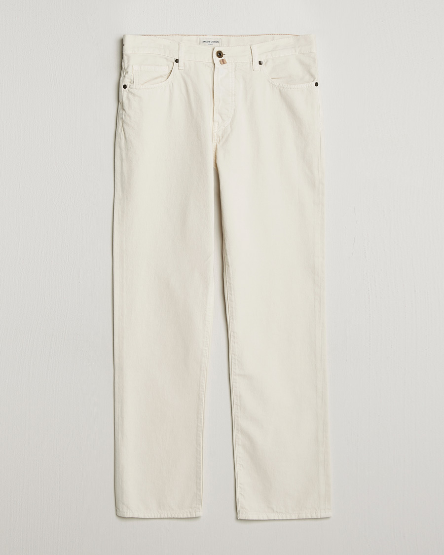 Homme | Jeans | Jacob Cohën | Edos Regular Straight Fit Bull Denim Jeans White