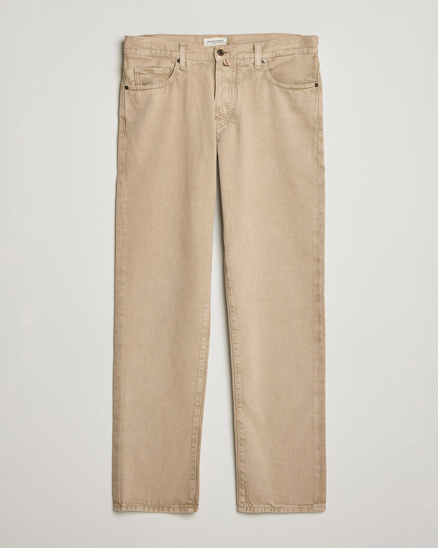 Heren | Broeken | Jacob Cohën | Edos Regular Straight Fit Bull Denim Jeans Beige