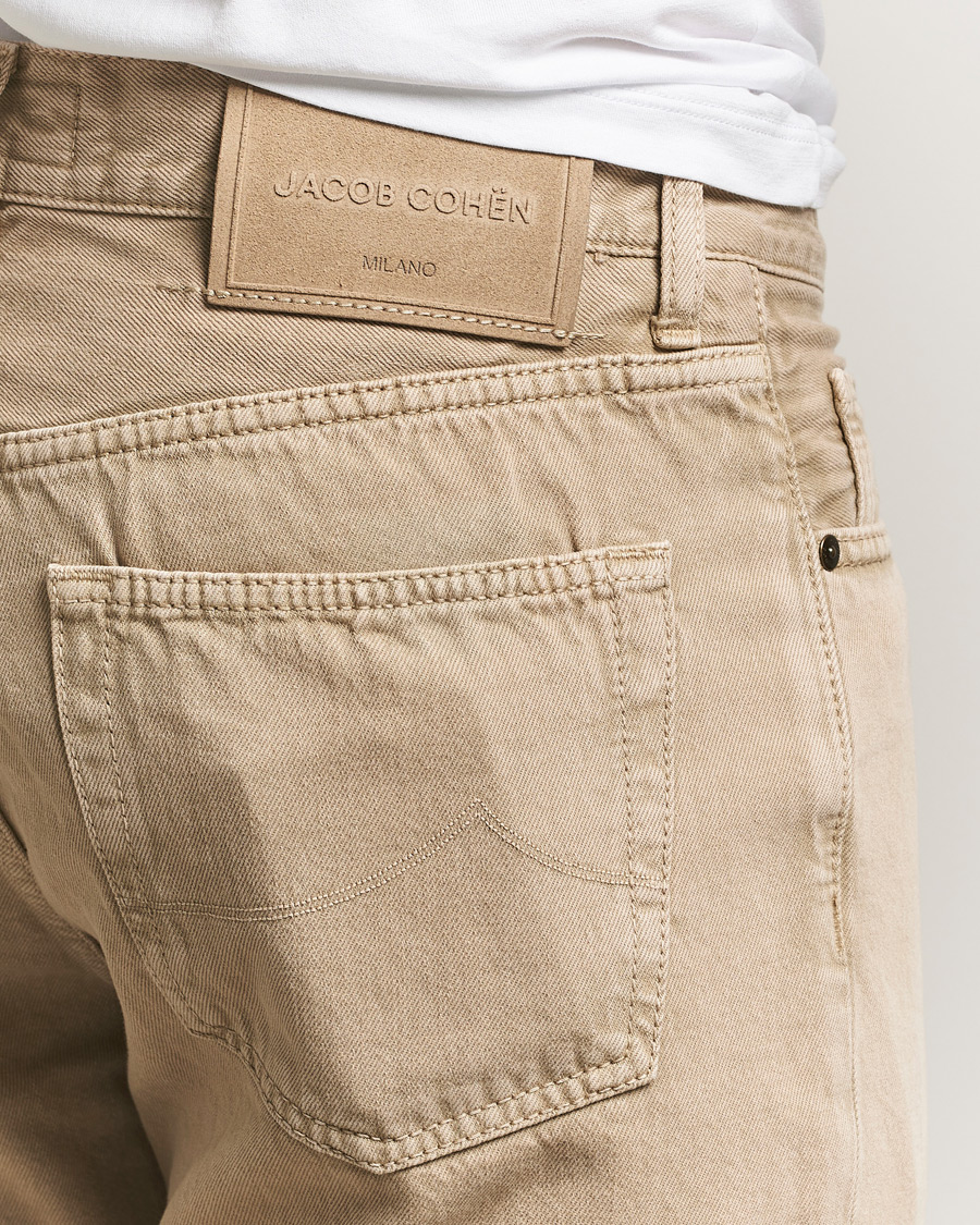 Homme | Jeans | Jacob Cohën | Edos Regular Straight Fit Bull Denim Jeans Beige