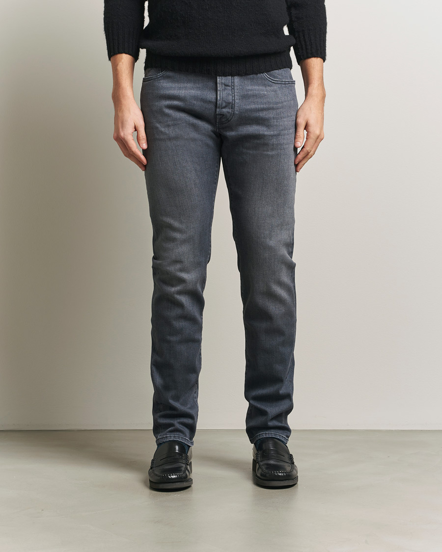 Heren | Jeans | Jacob Cohën | Bard Slim Fit Stretch Jeans Mid Grey