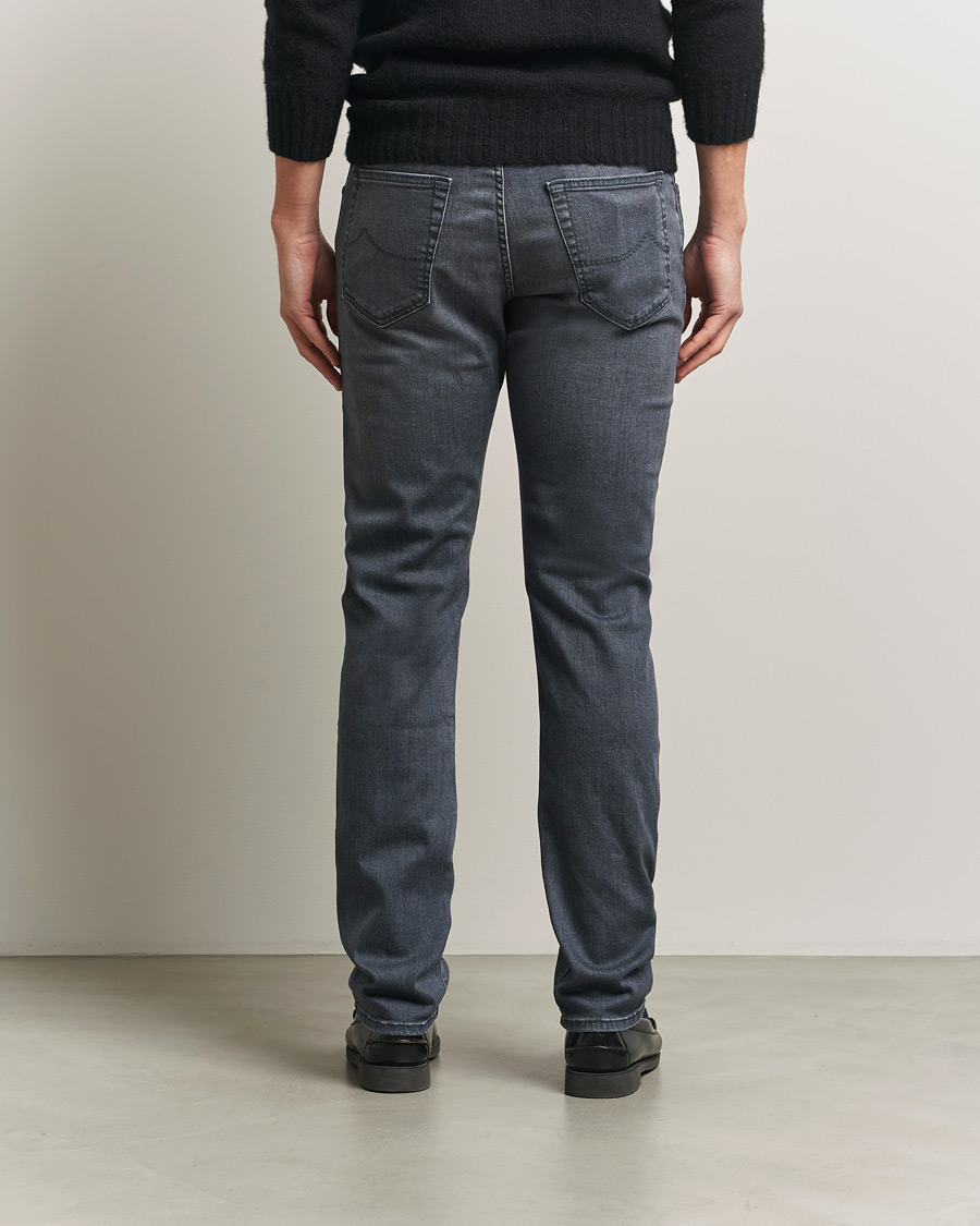 Heren | Jeans | Jacob Cohën | Bard Slim Fit Stretch Jeans Mid Grey