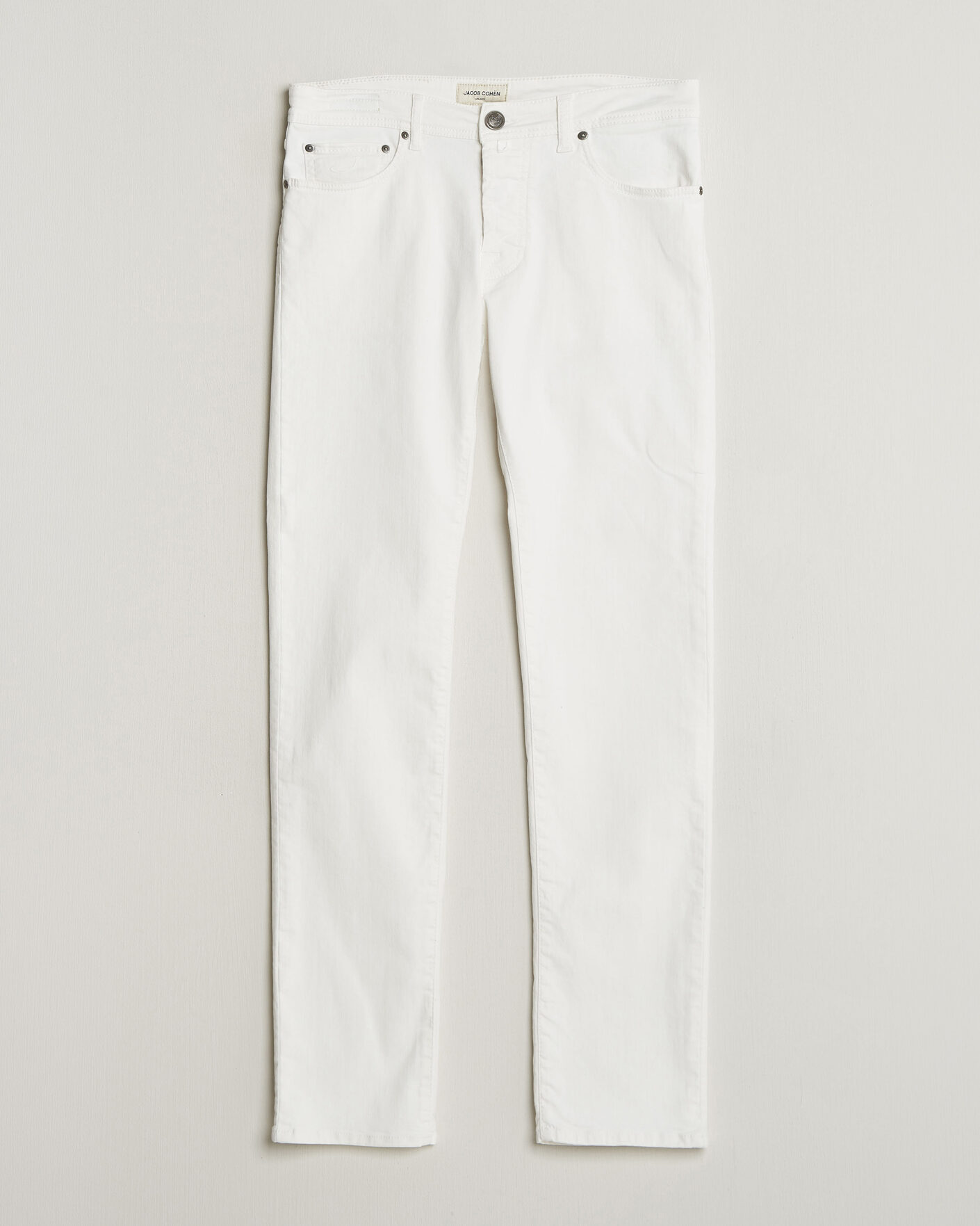 Heren | Jeans | Jacob Cohën | Bard Slim Fit Bull Stretch Jeans White