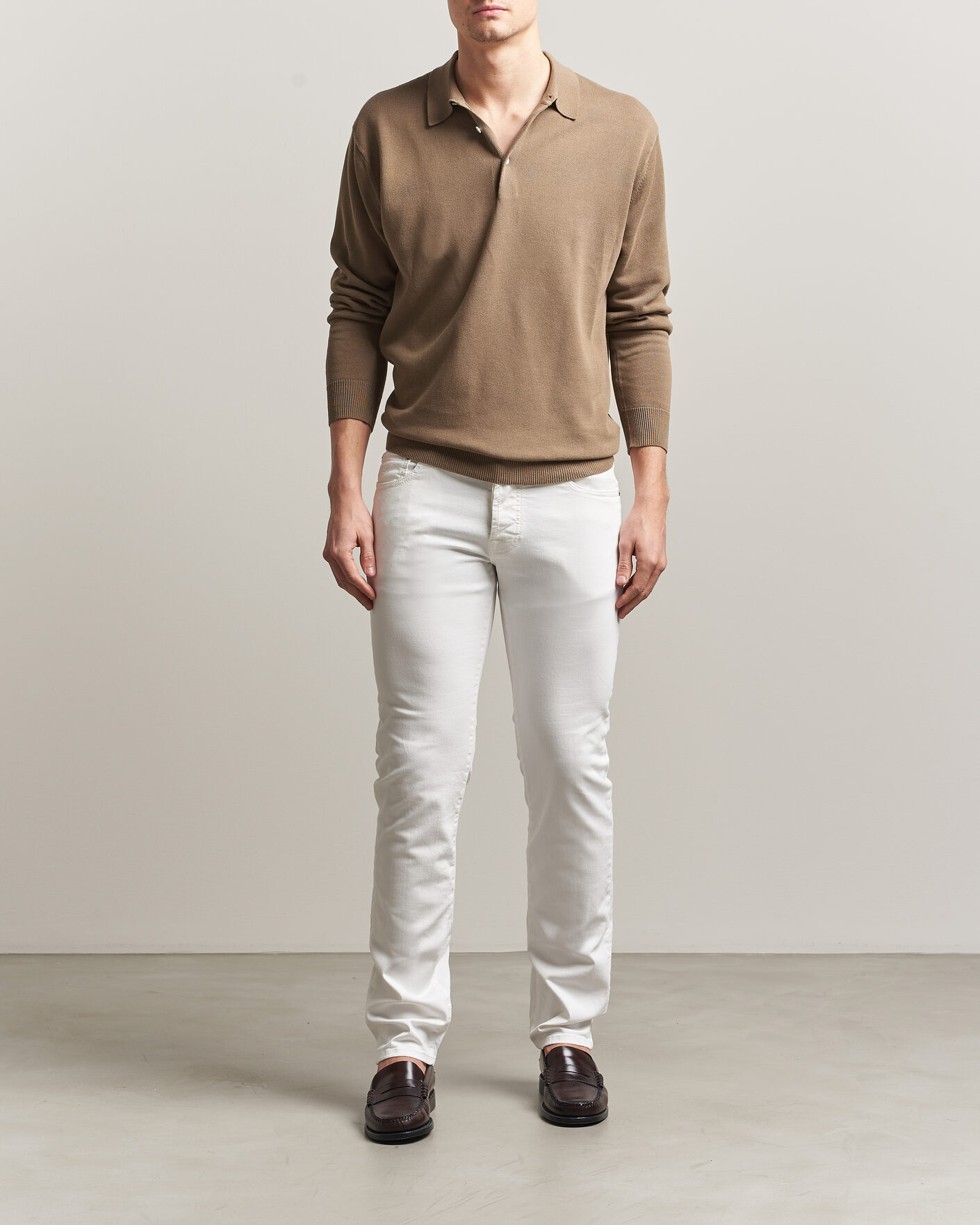 Homme | Jeans | Jacob Cohën | Bard Slim Fit Bull Stretch Jeans White