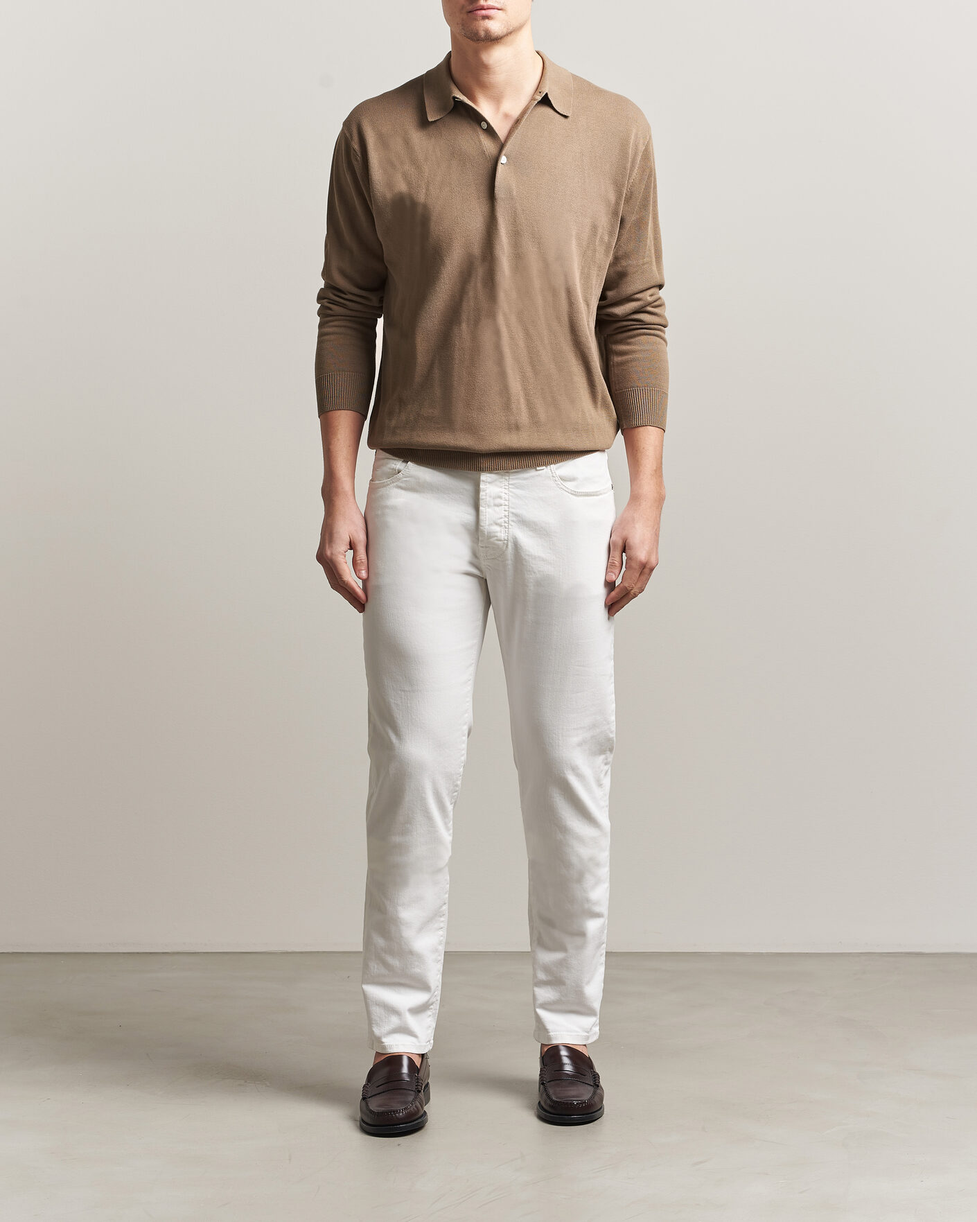 Heren | Jeans | Jacob Cohën | Bard Slim Fit Bull Stretch Jeans White