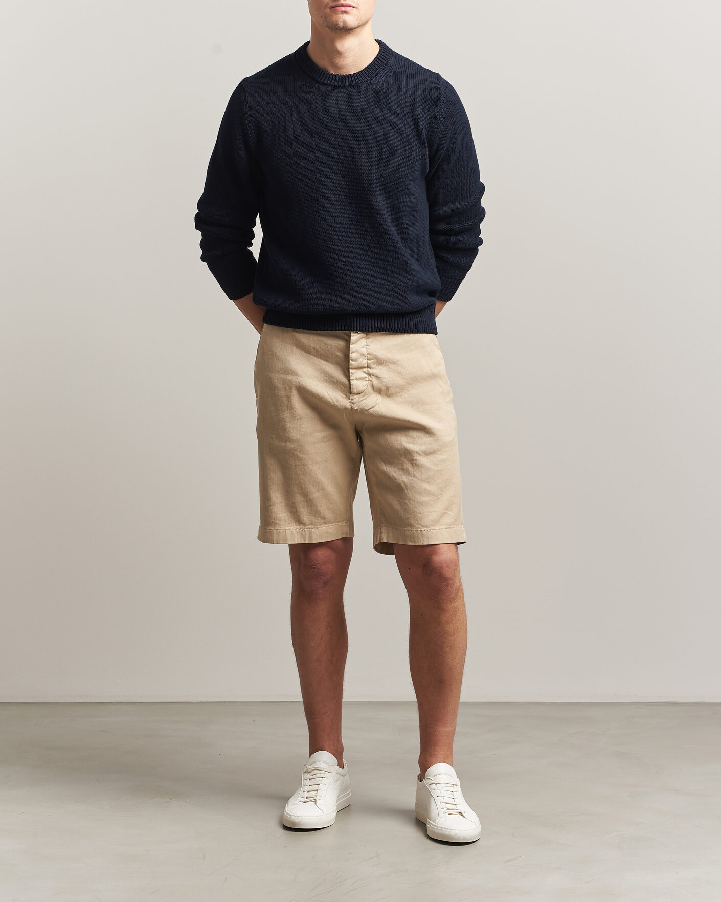 Heren | Korte broek | Jacob Cohën | George Stretch Linen Shorts Beige