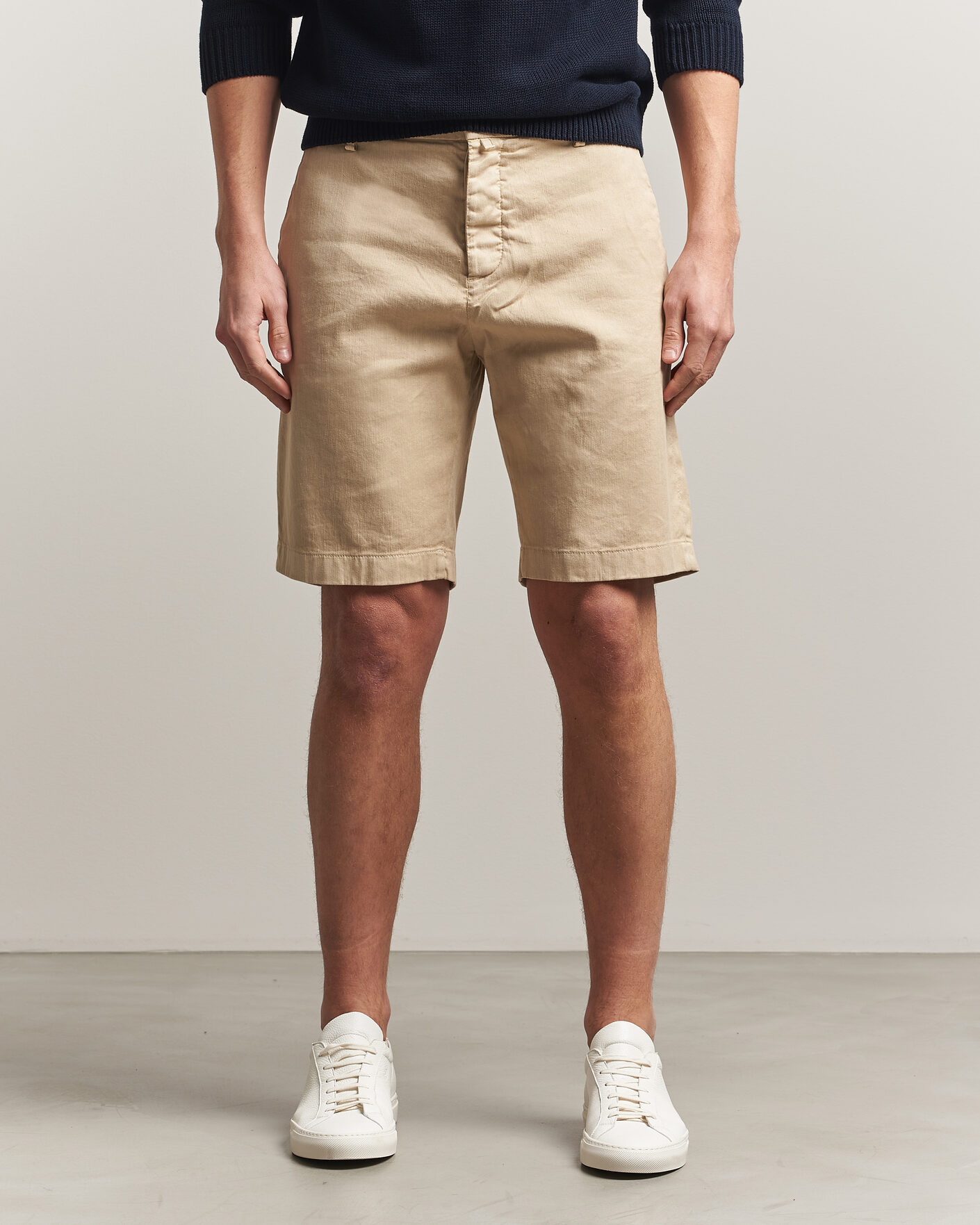 Homme | Shorts | Jacob Cohën | George Stretch Linen Shorts Beige