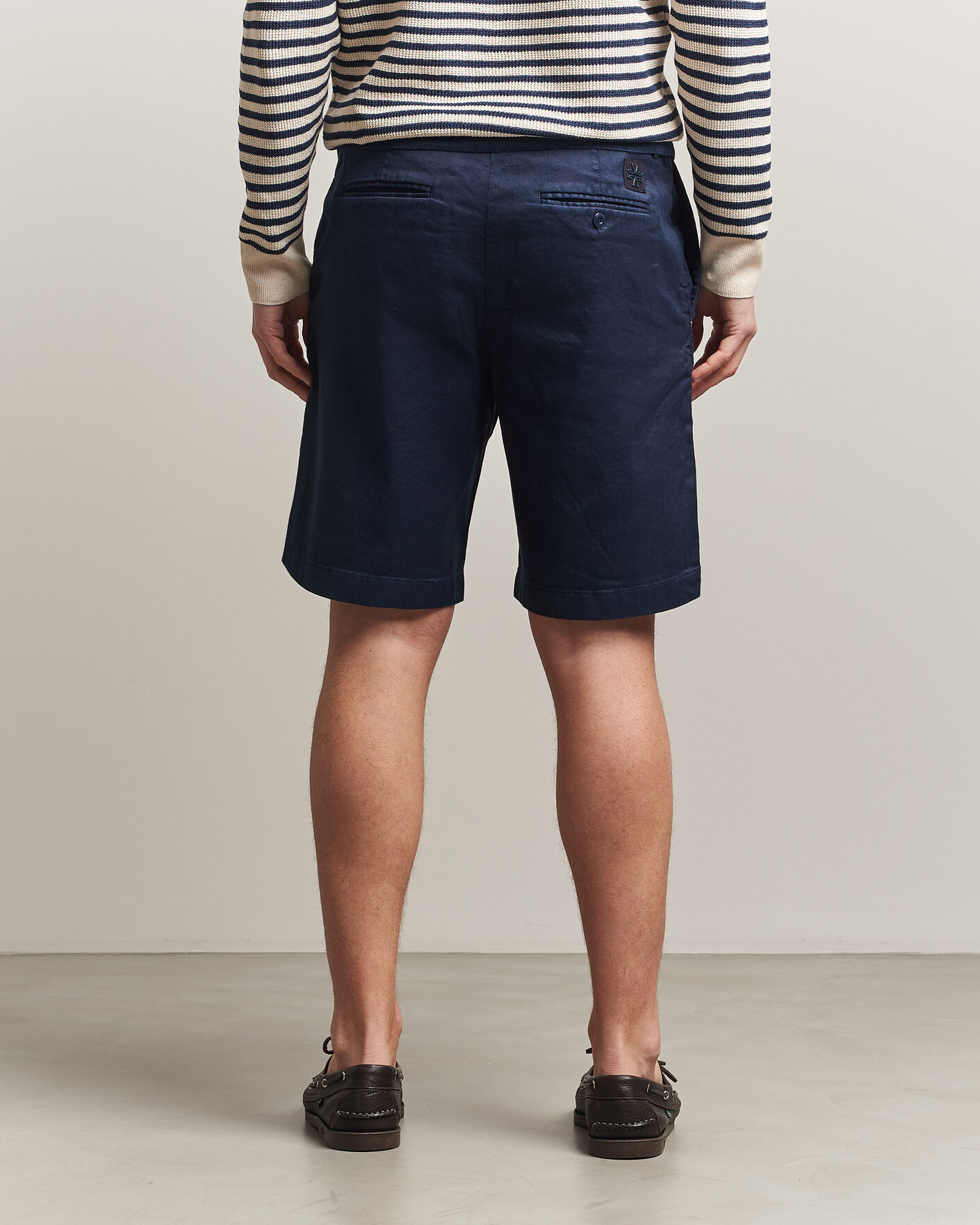 Heren | Korte broek | Jacob Cohën | George Stretch Linen Shorts Navy