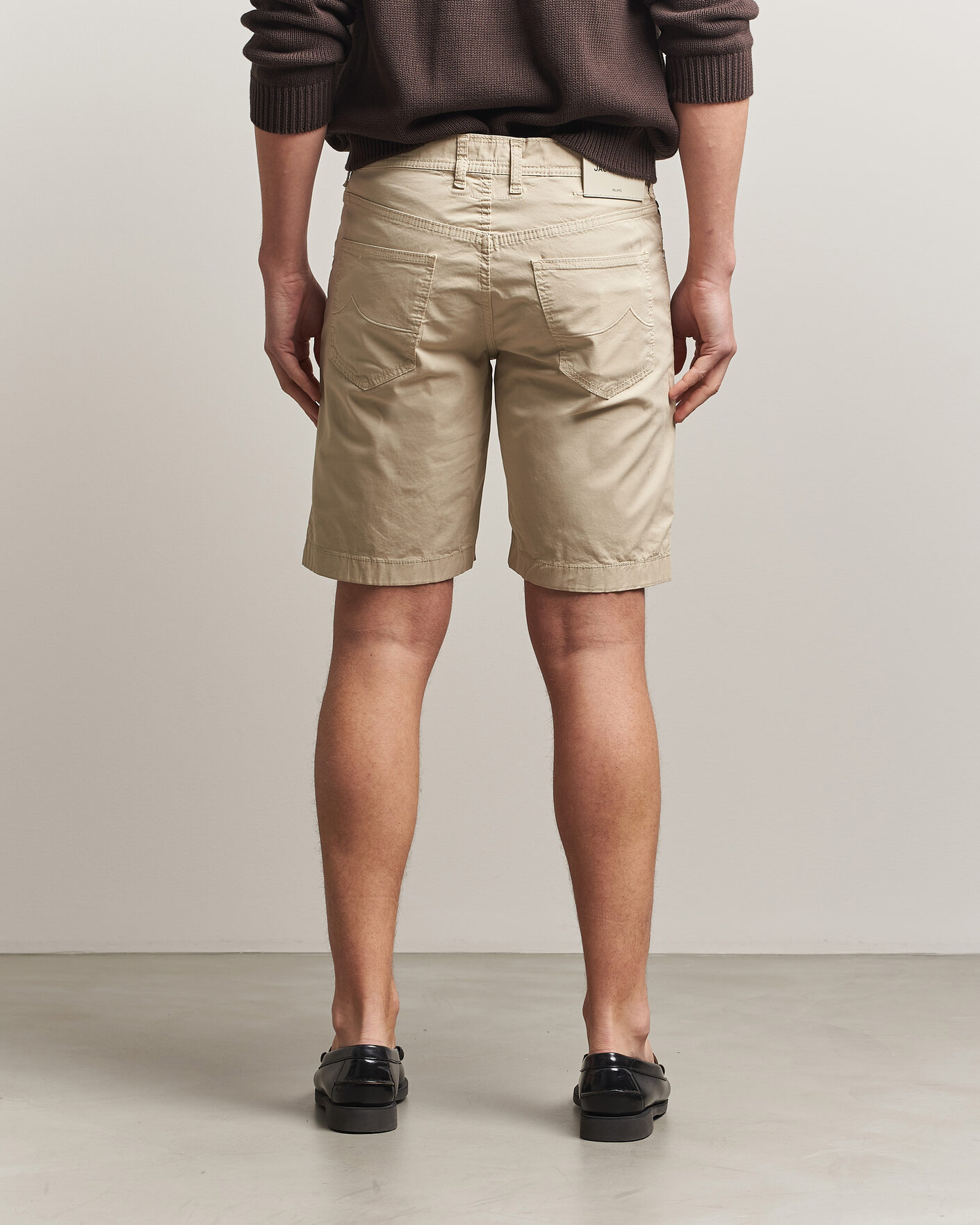 Homme | Shorts | Jacob Cohën | Nicolas Cotton Gabardine Shorts Beige