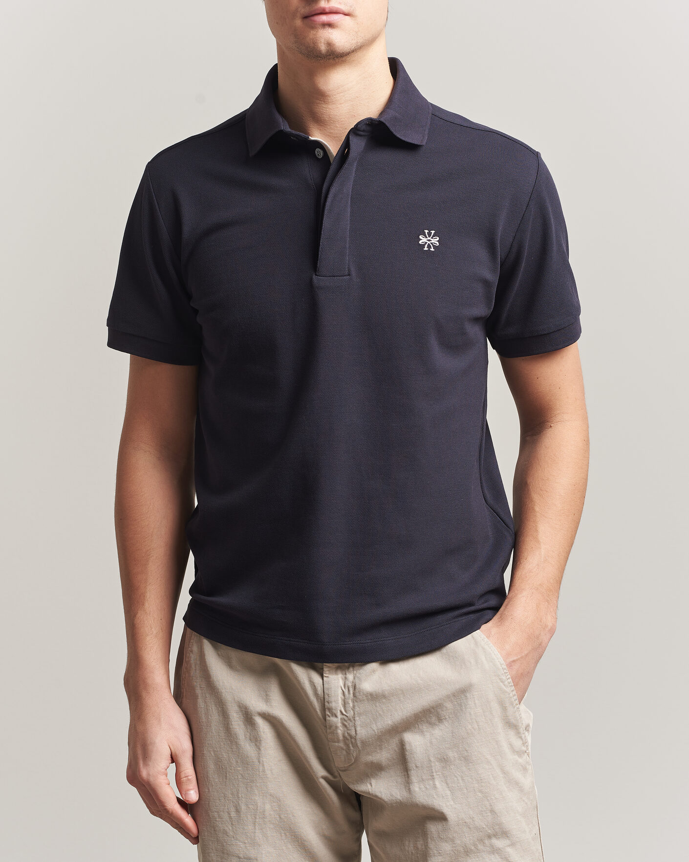 Homme | Polos | Jacob Cohën | Cotton Polo Piquet Navy Blue