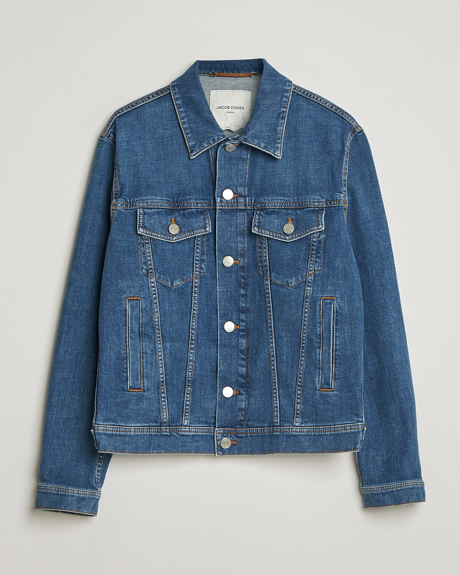 Heren | Jassen | Jacob Cohën | Denim Trucker Jacket Mid Blue