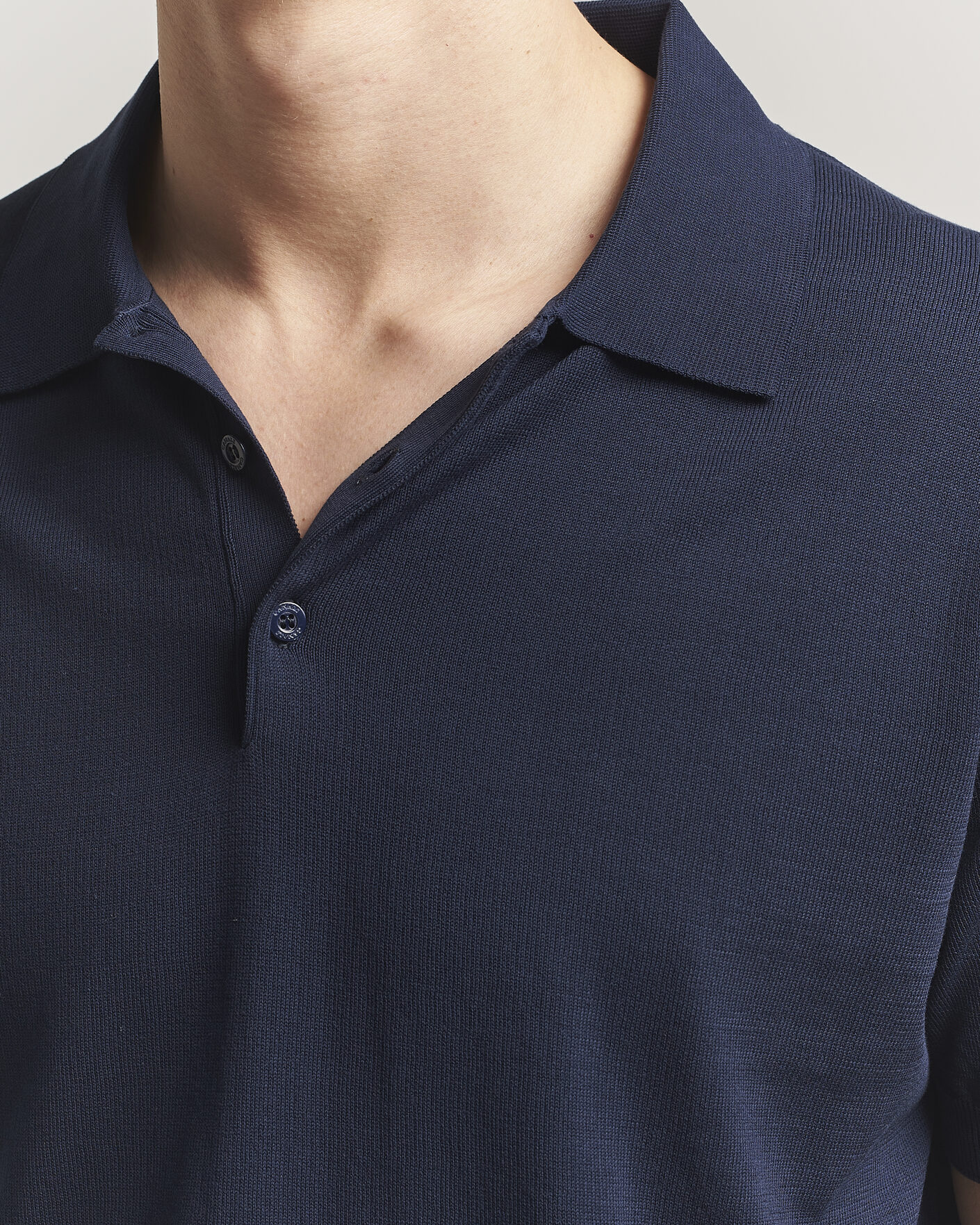 Homme | Polos | Canali | Cotton Short Sleeve Polo Navy