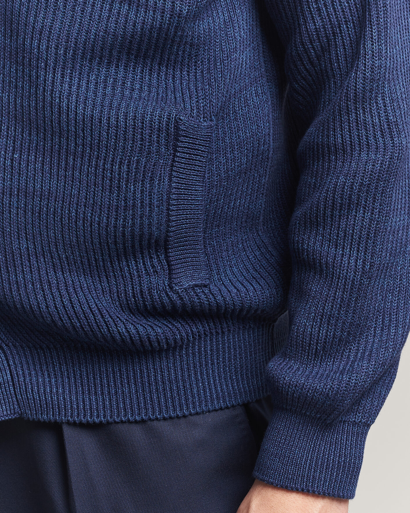 Heren | Truien | Canali | Rib Knit Shawl Cardigan Navy