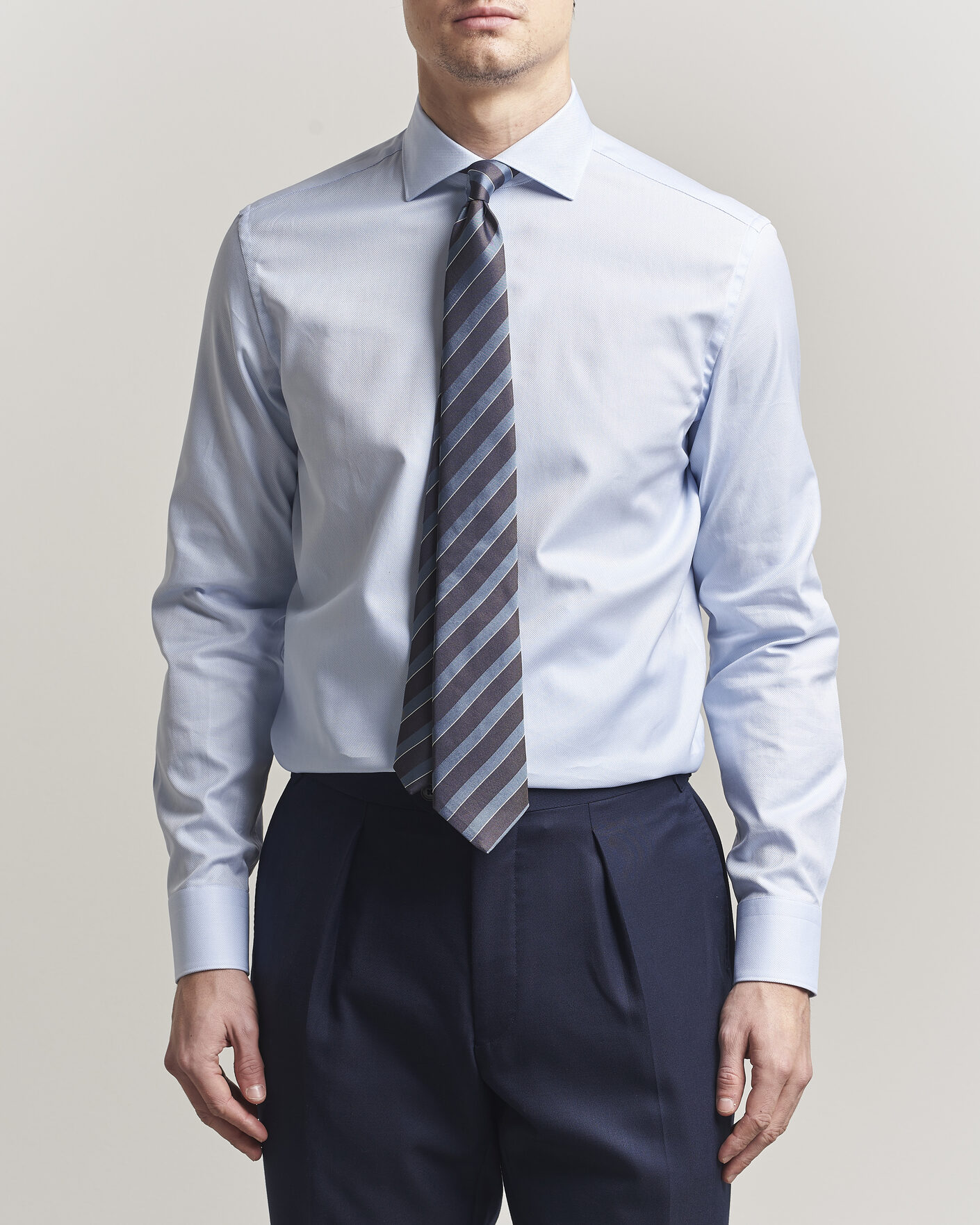 Heren | Overhemden | Canali | Slim Fit Oxford Shirt Light Blue